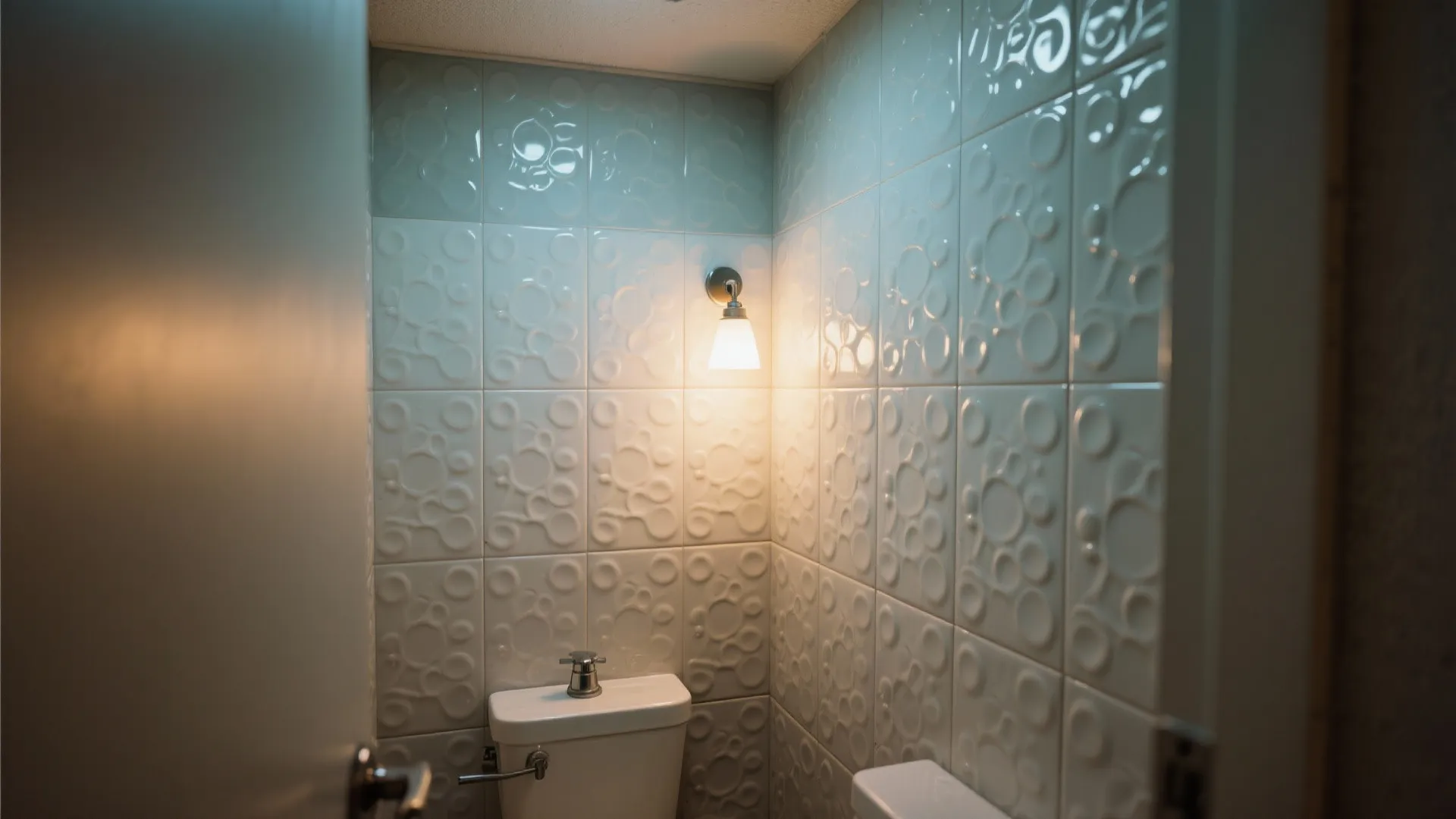 Bubble-embossed wall panels for easy cleaning