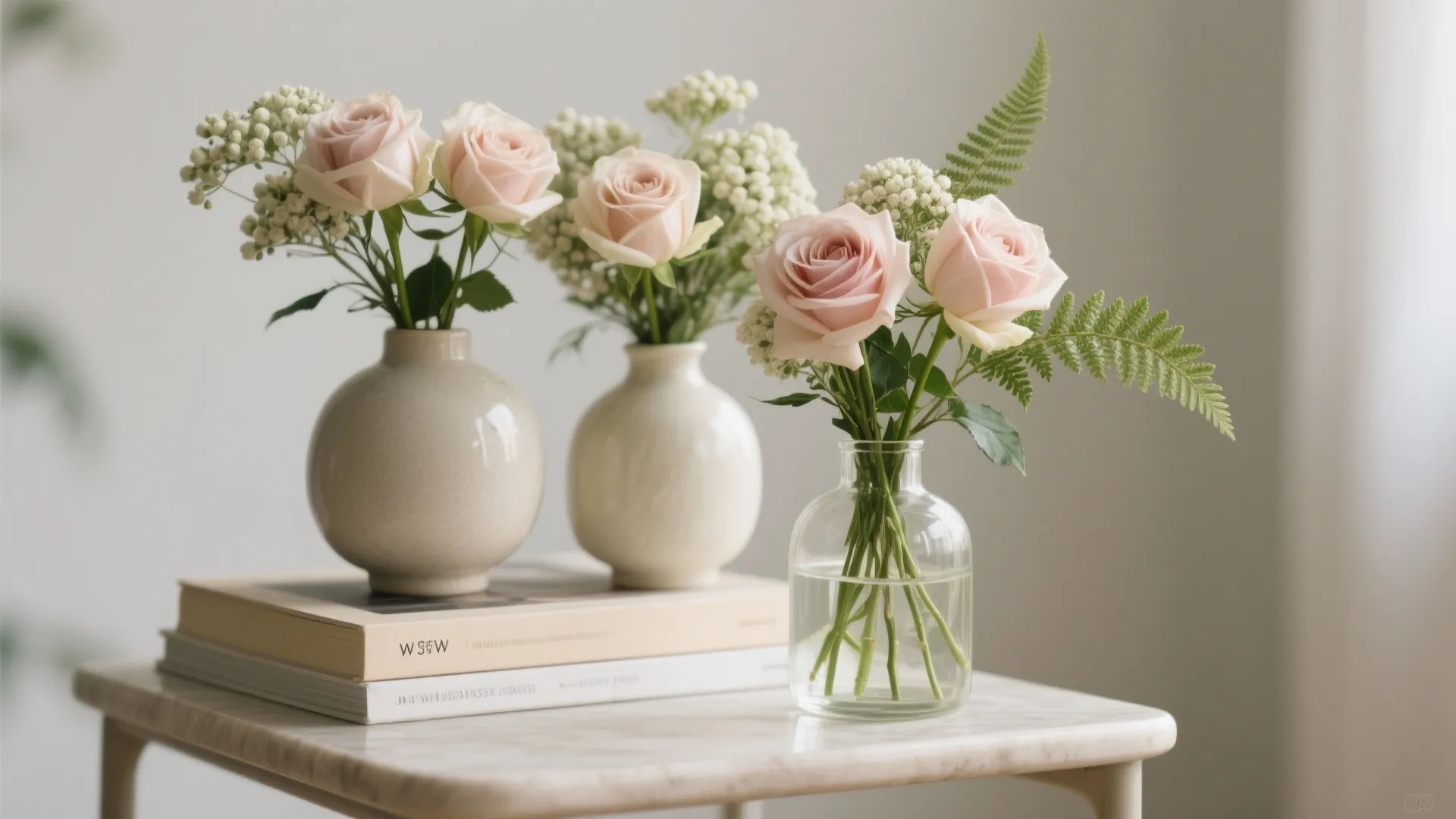 Bud-Vase Clusters and Floating Mini Bouquets