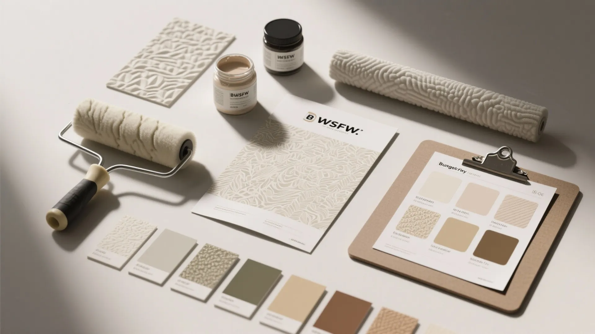 5. Budget-friendly texture: rollers, wallpaper, and paint additives