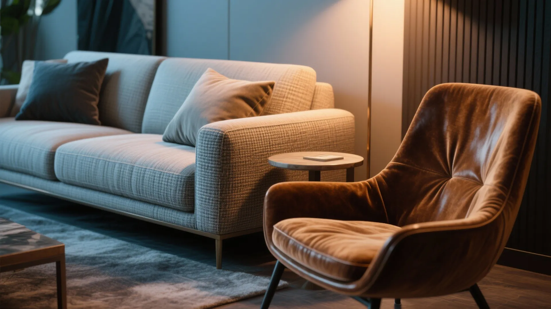 5. Budget-Friendly Upholstery + Statement Chair