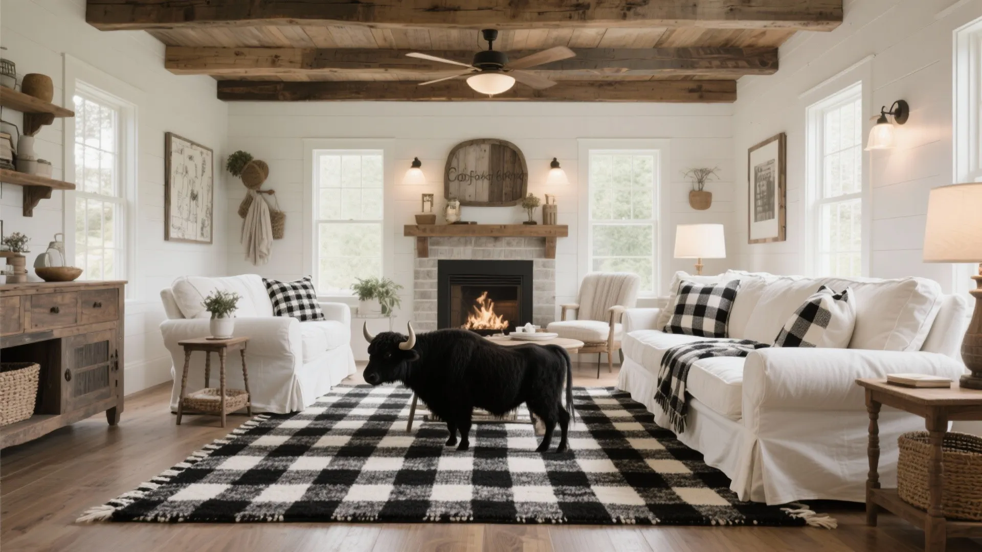 3. Buffalo Check Wool Rug