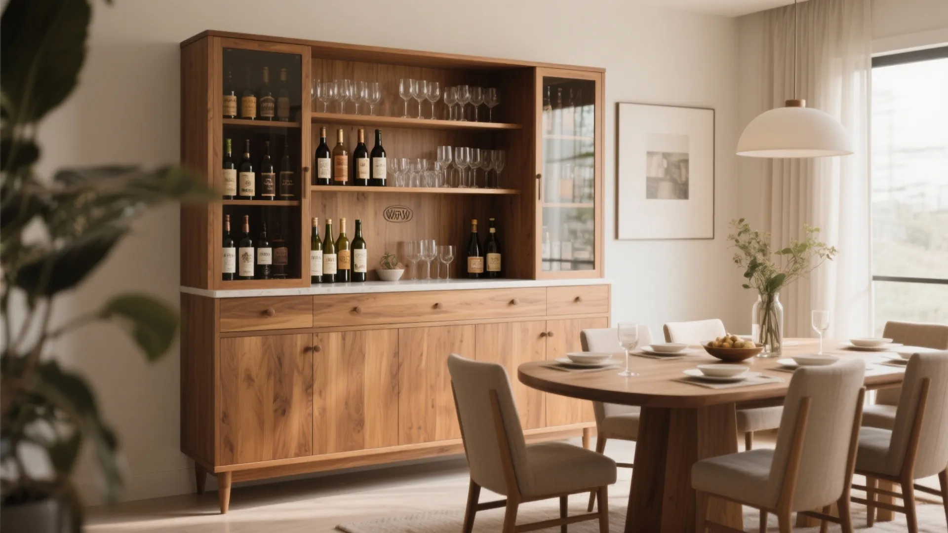 2. Convertible Buffet & Bar