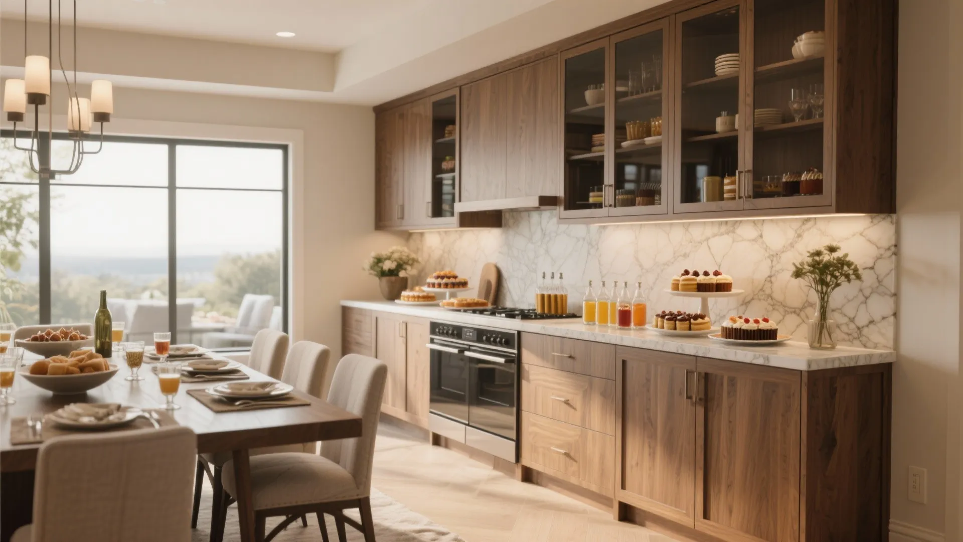 9. Built-In Buffet Cabinets