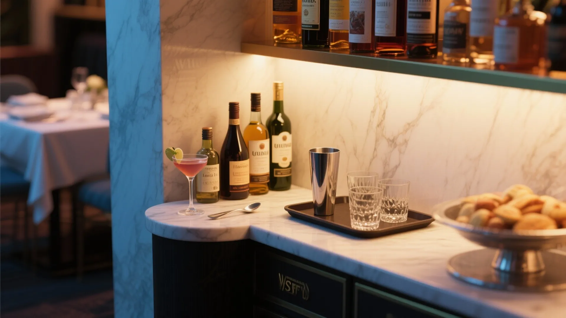 7. Integrate a Mini Bar Corner