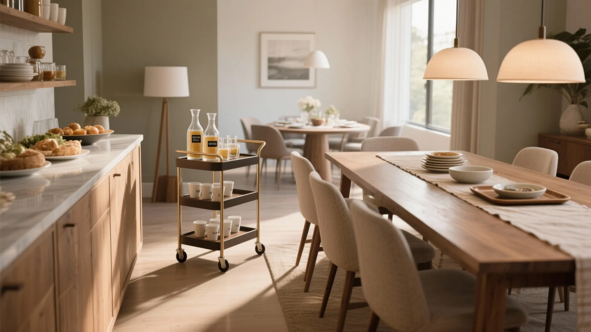 5. Buffet and Drink Stations That Free Table Space