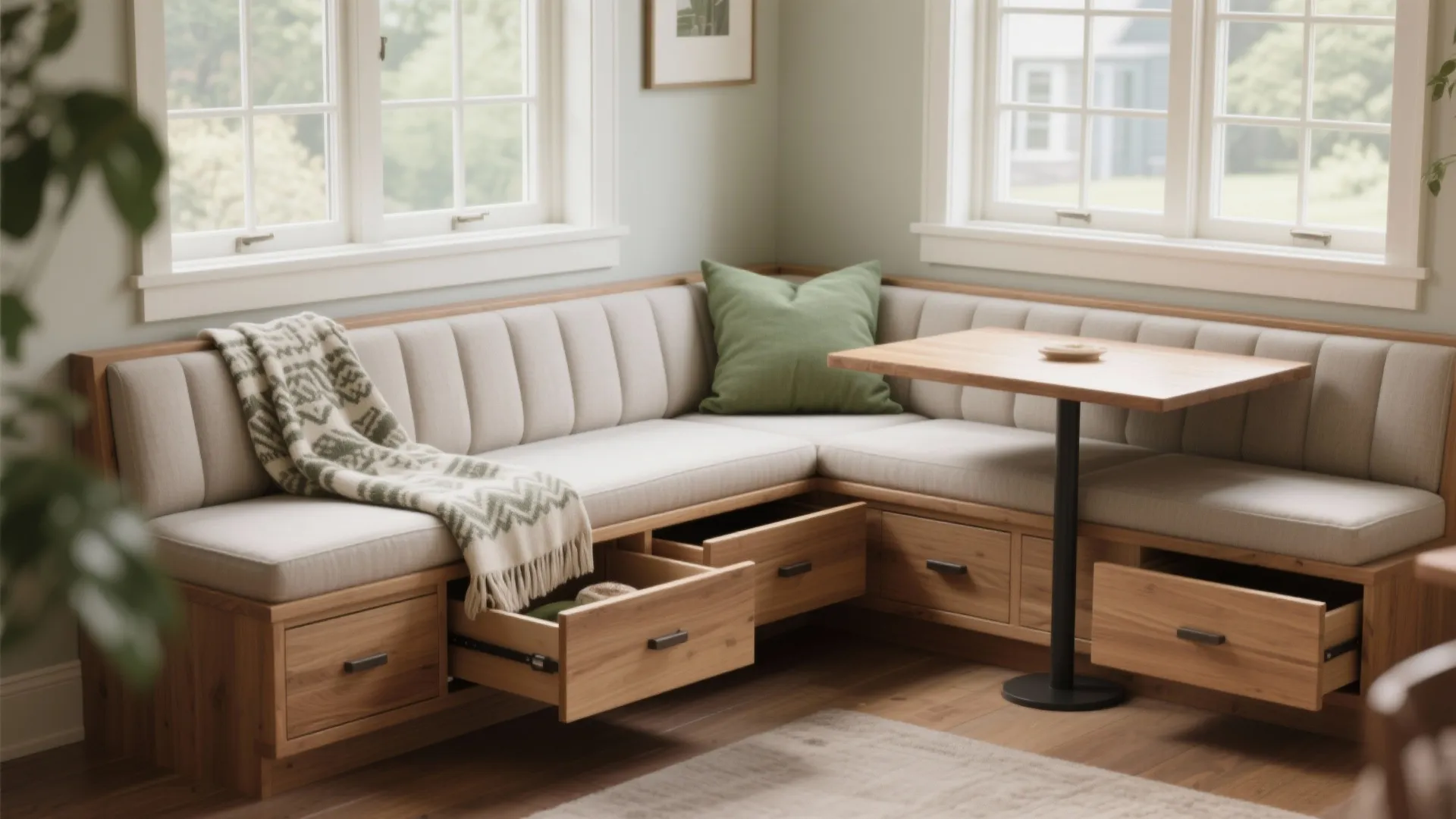 2. Built-in Banquette with Hidden Storage