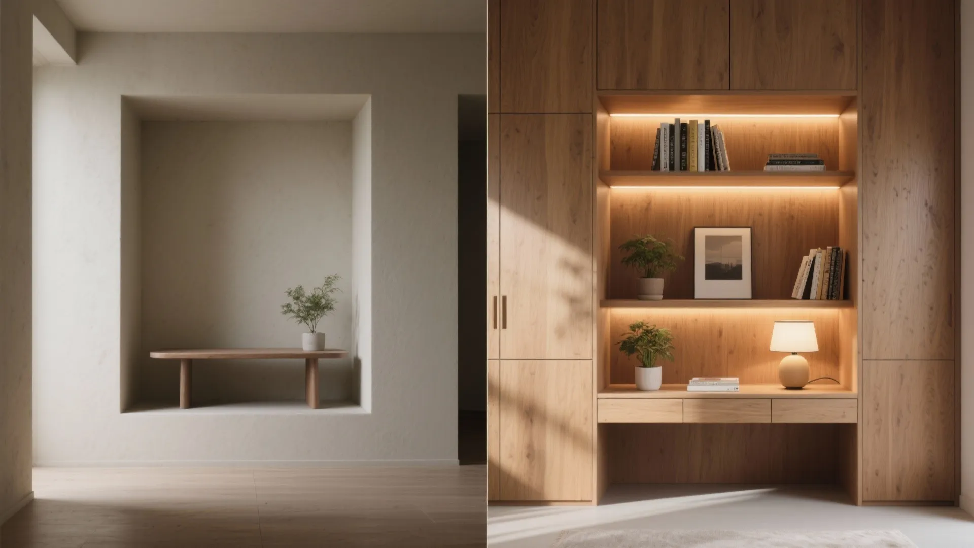 5. Built-in alcove table — custom and cohesive