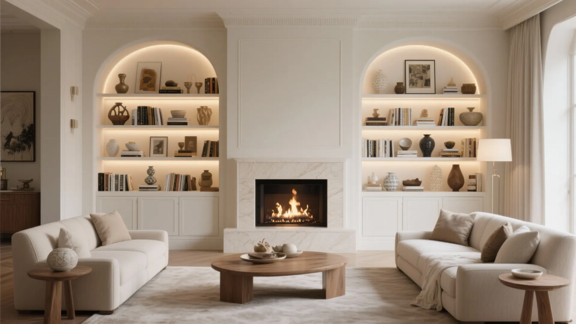 Built-in Alcove Shelving