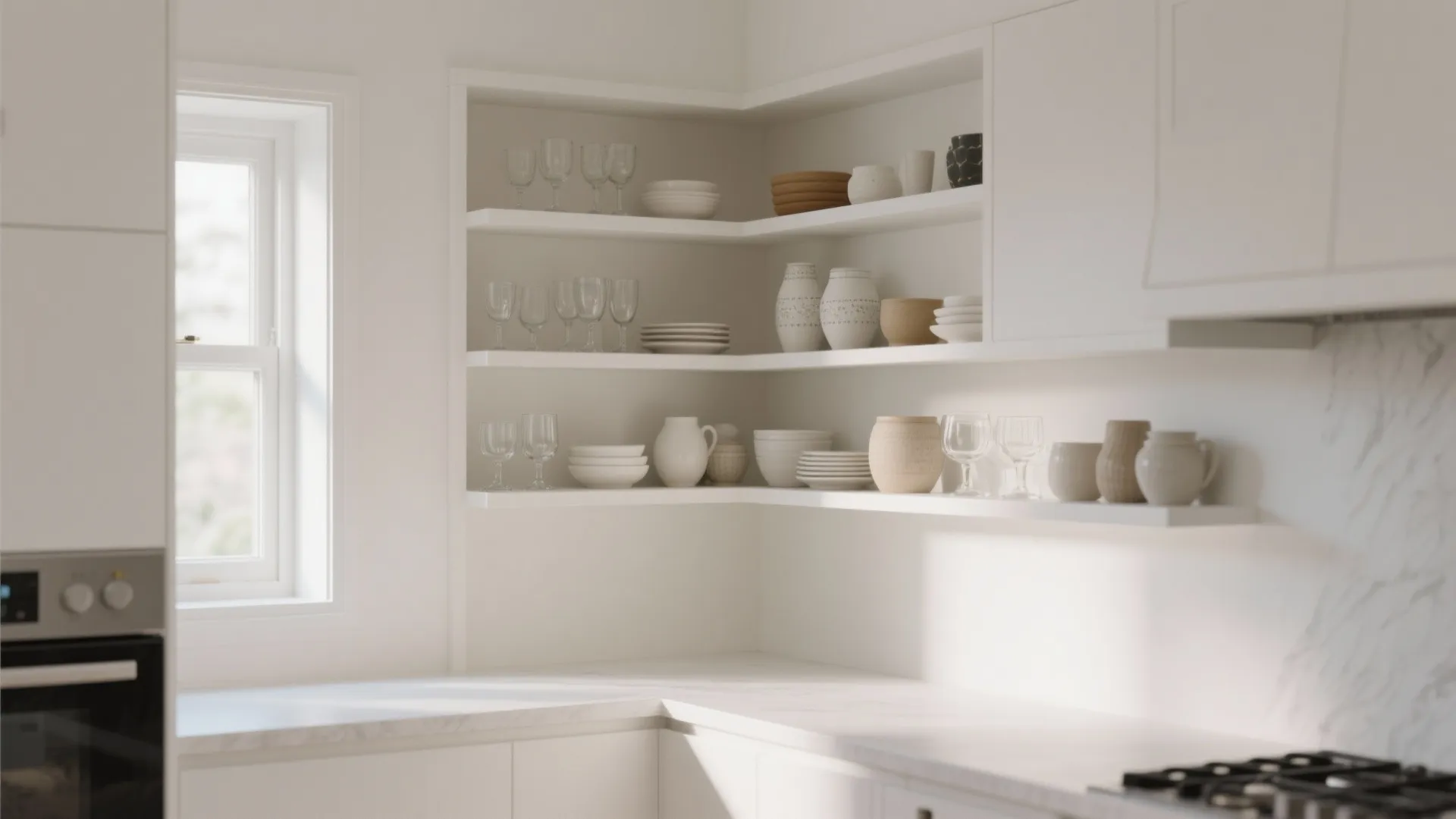 5. Built-In Alcove Shelves