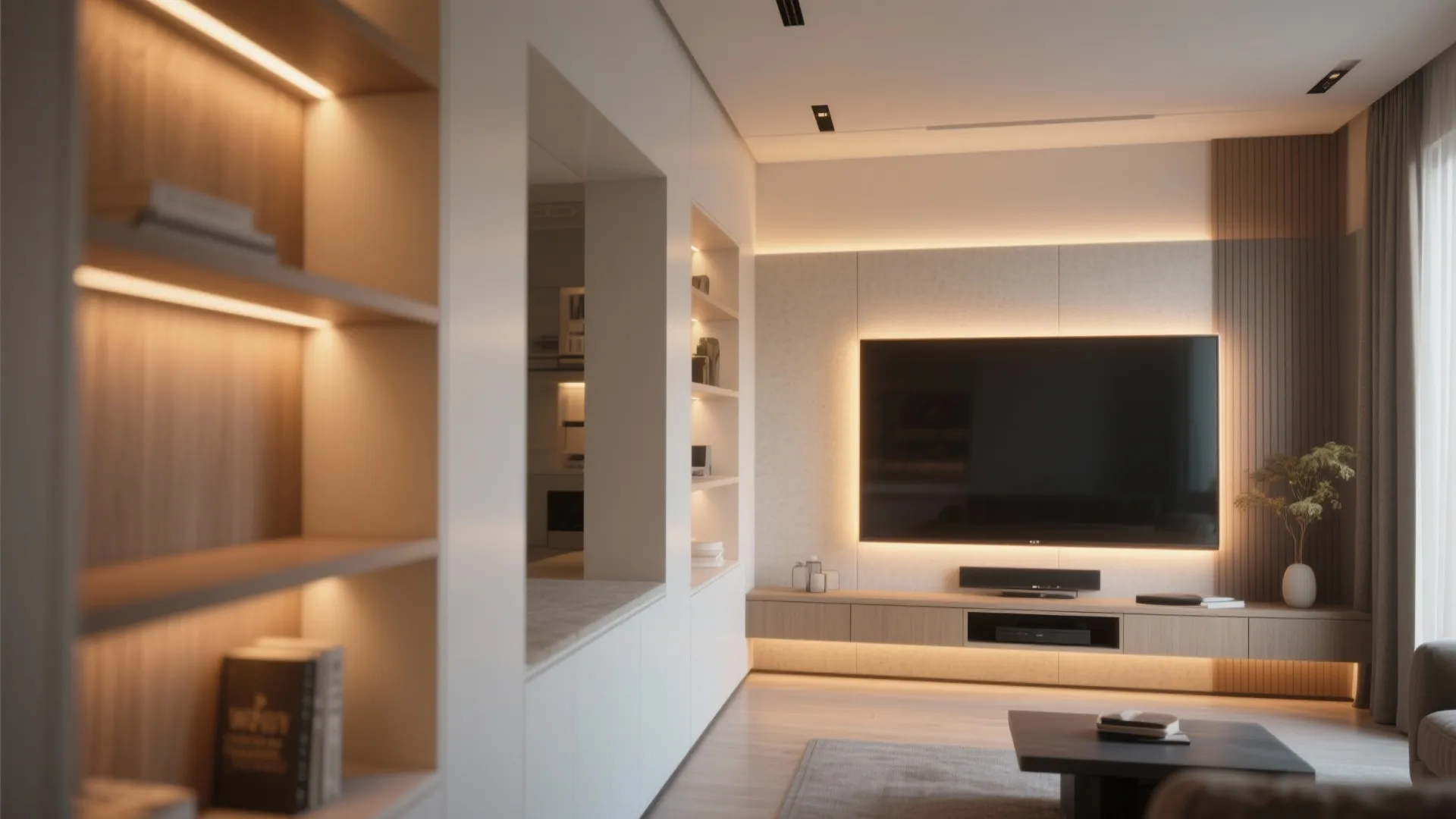 Built-in Shelving with Backlighting