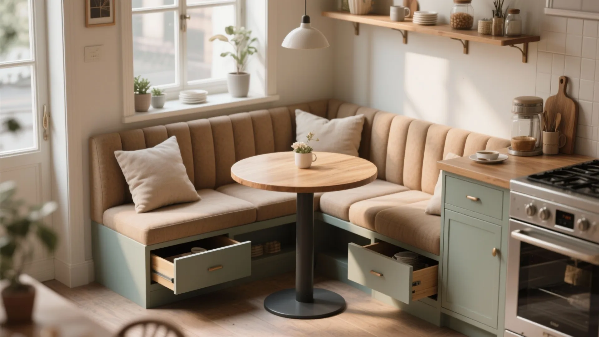 1. Built-in Banquette Seating