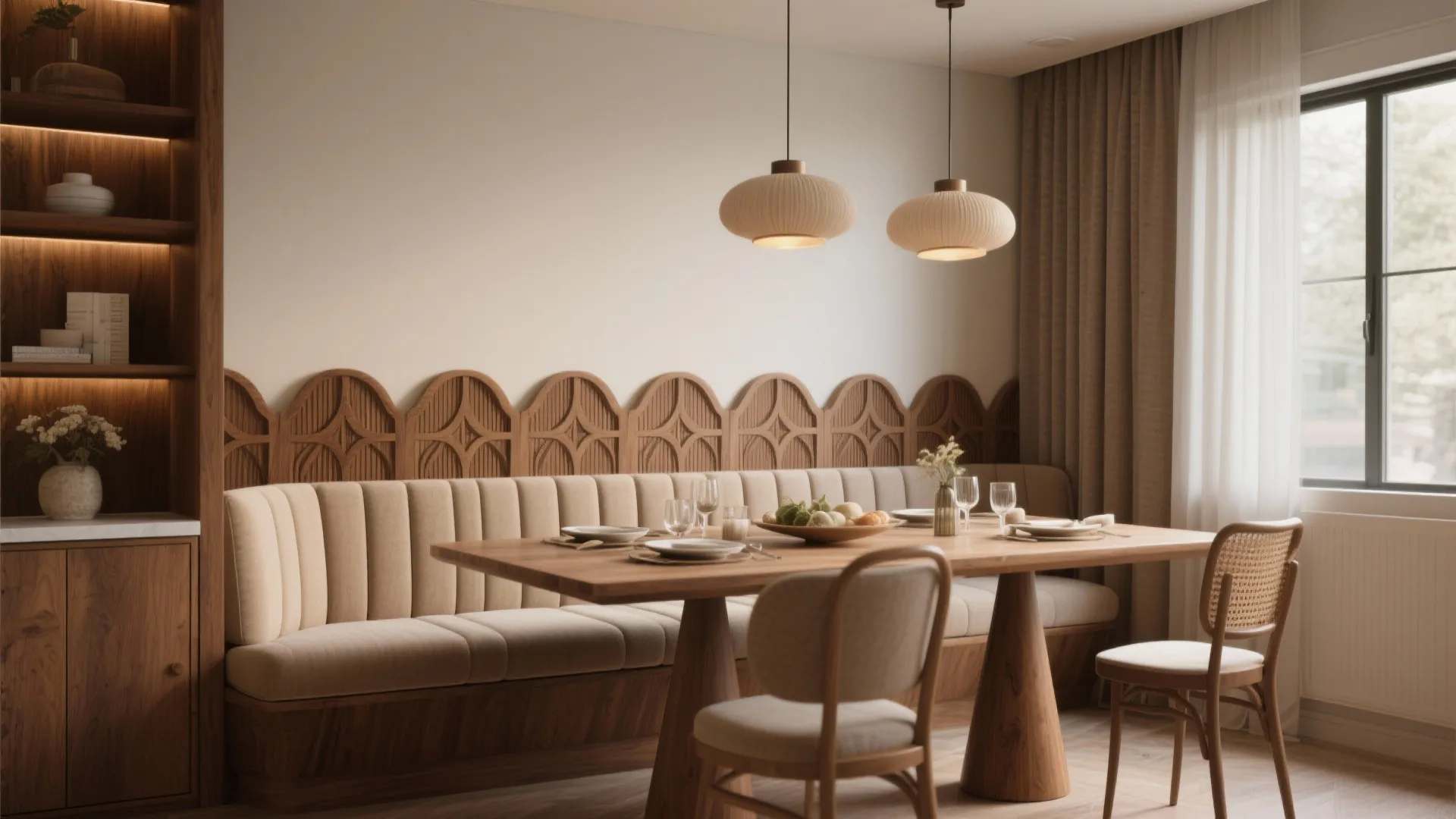 8. Built-in Banquette with Backrest Feature