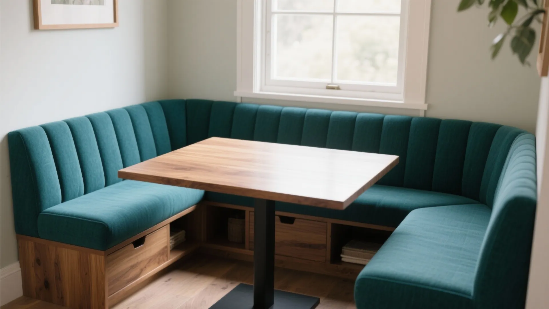 Built-in banquette seating