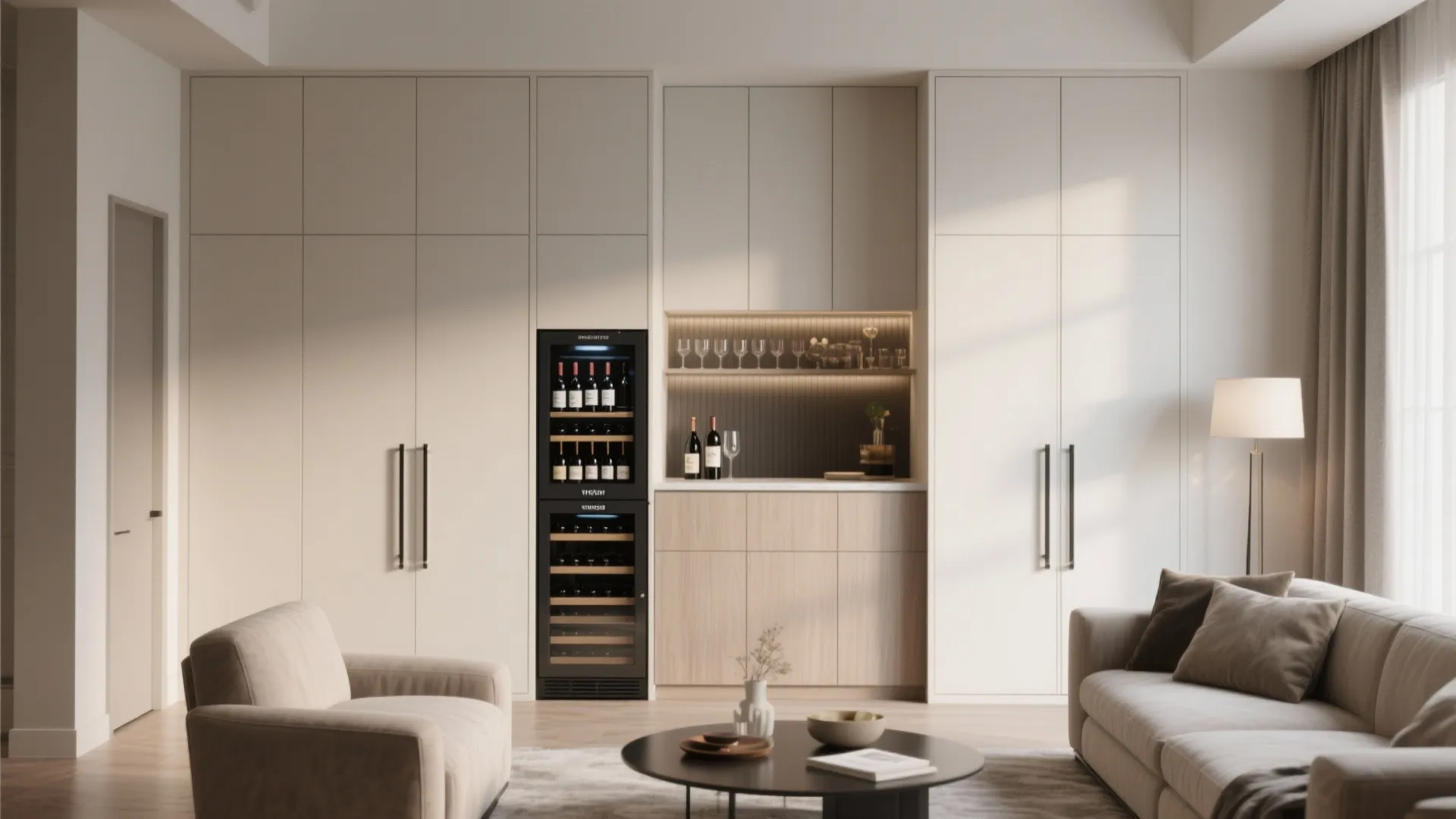 2. Built-In Cabinet Bar