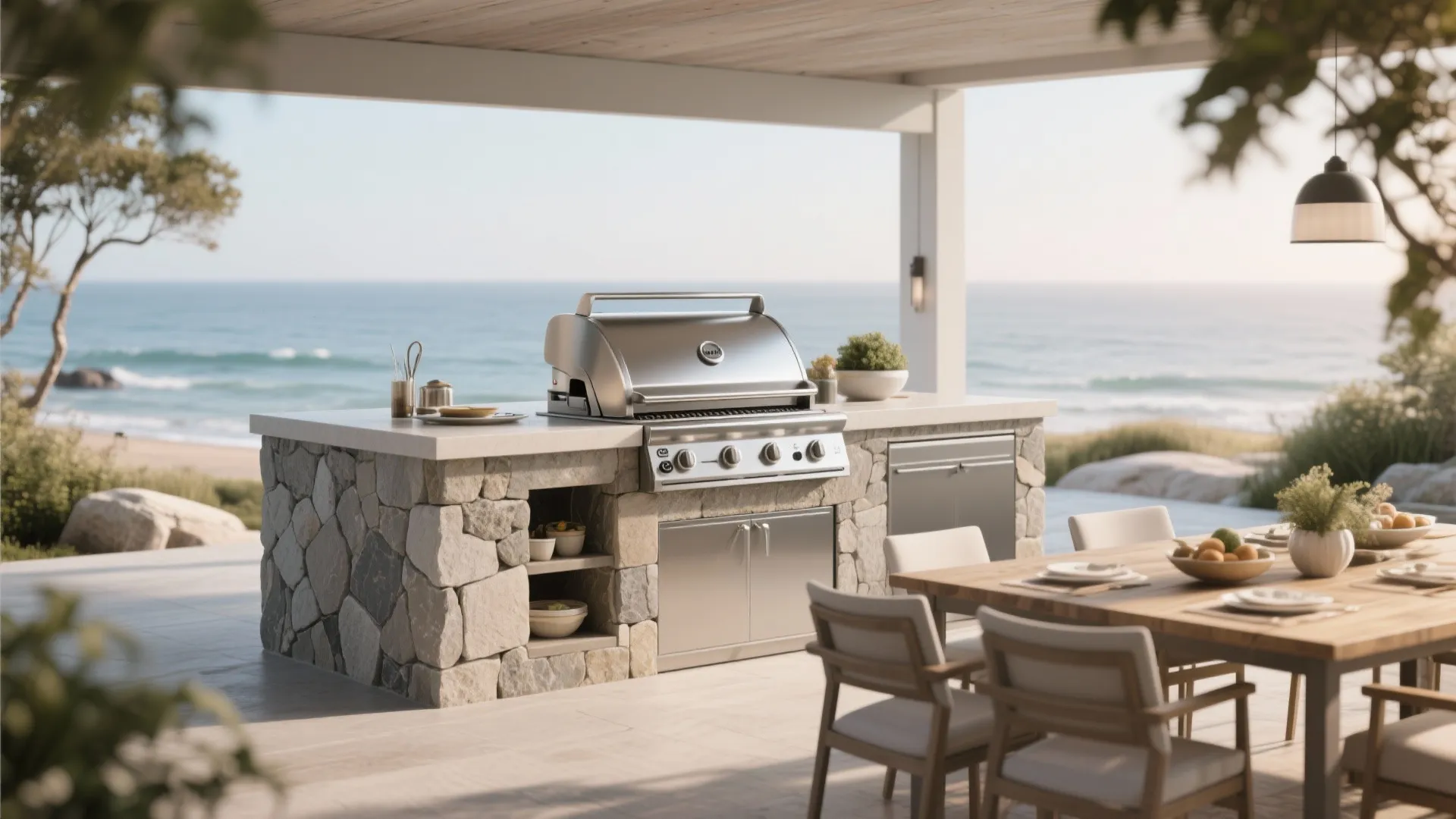 1. Built-In BBQ Island