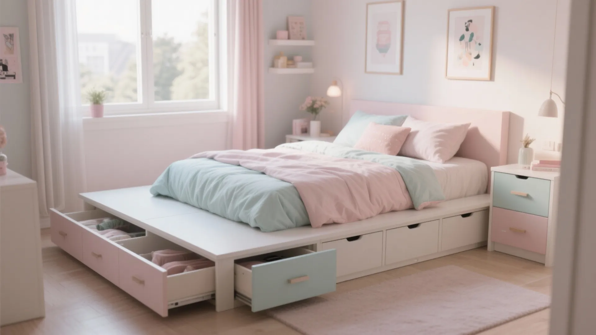 3. Built-In Bed with Drawers