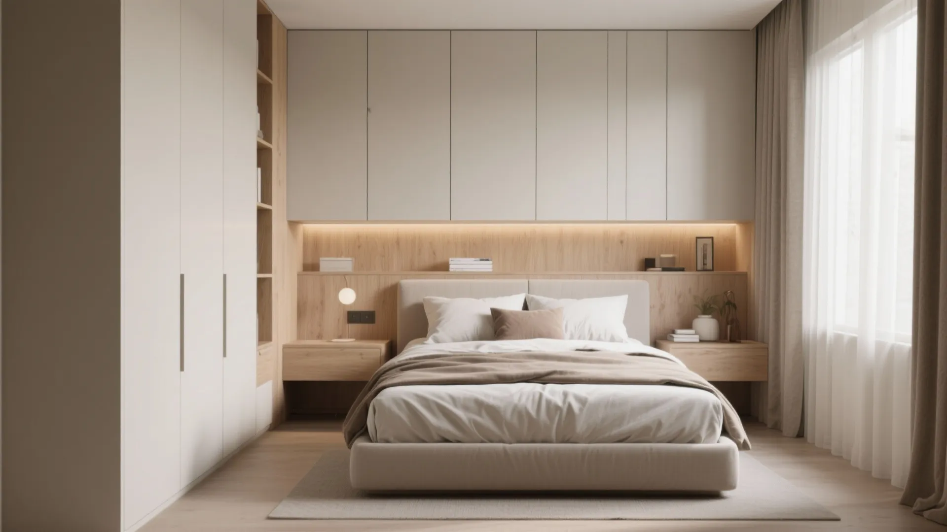 1. Built-in Storage Around the Bed