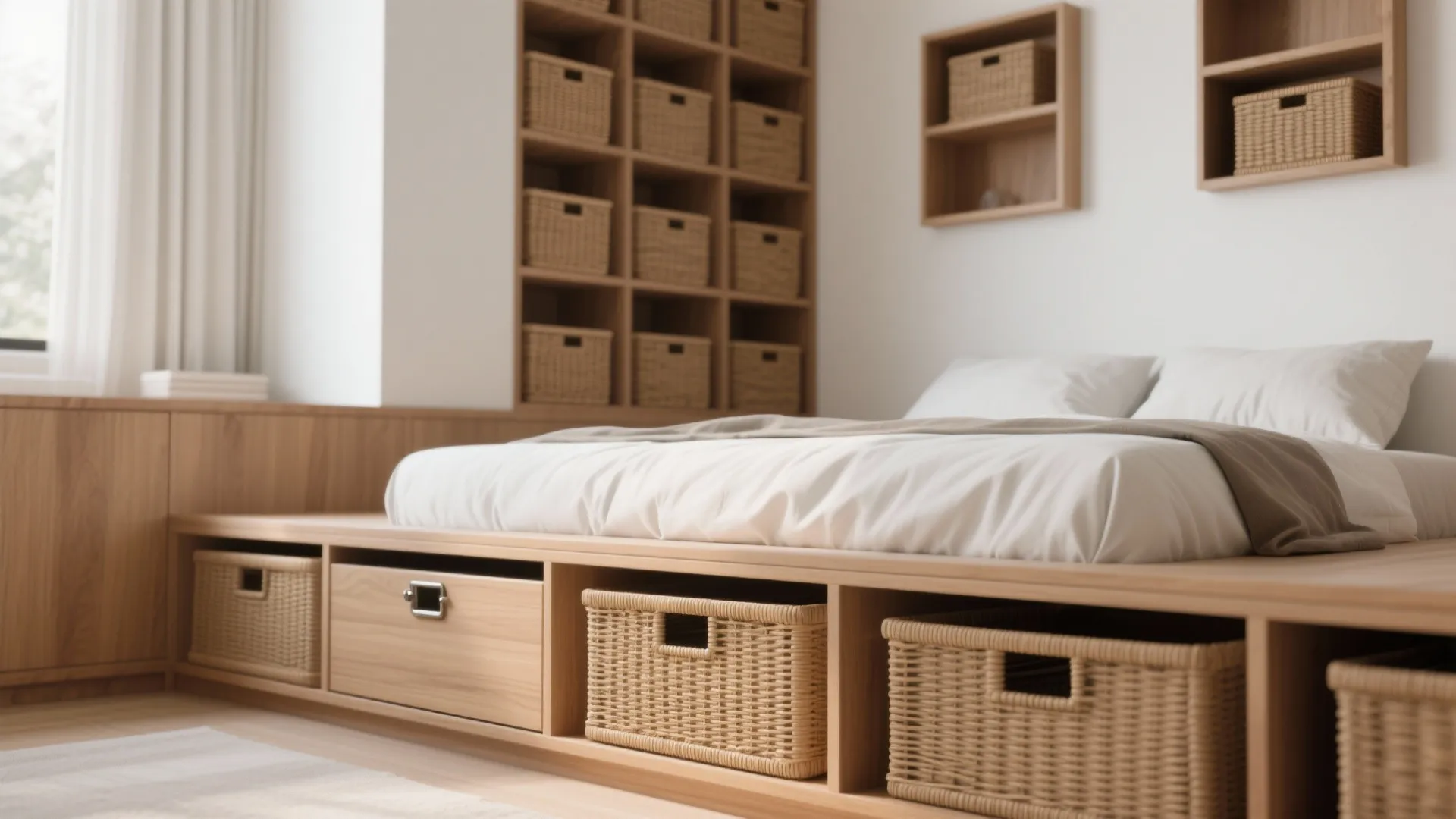 2. Built-in storage beds and vertical solutions