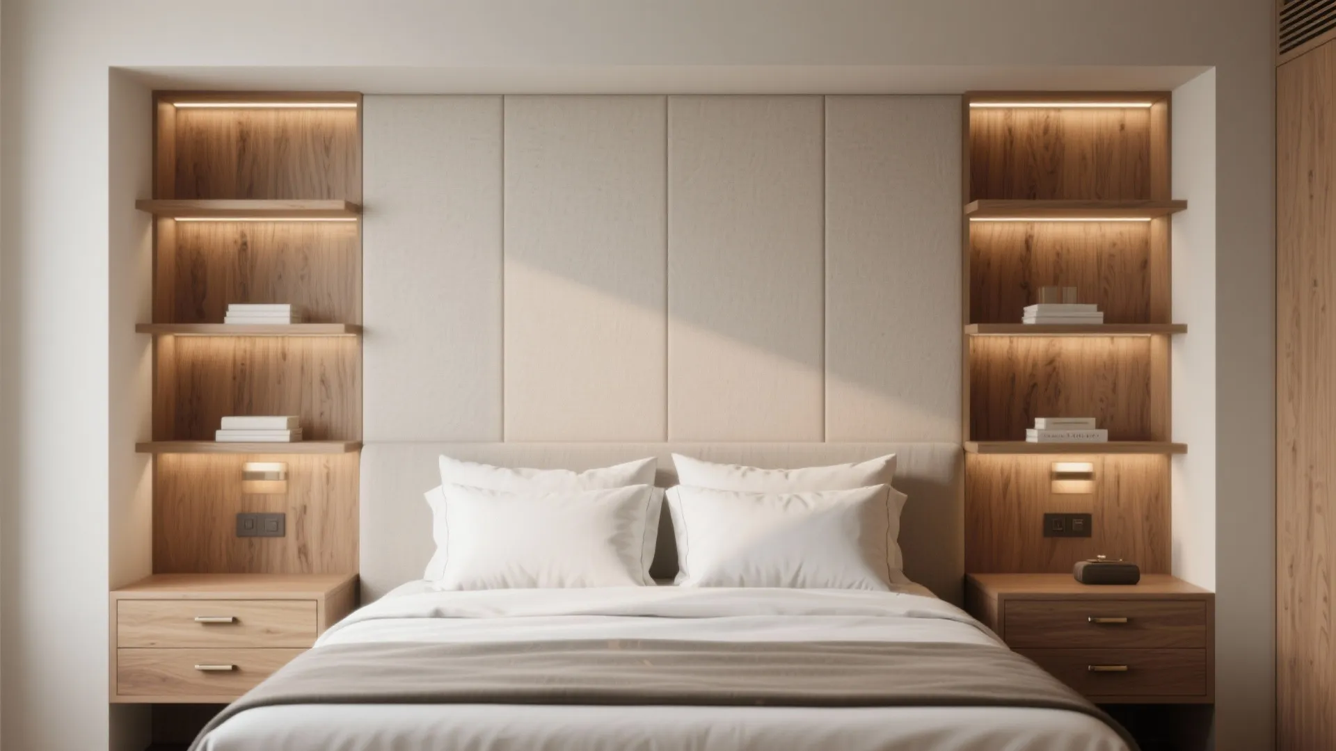 3. Built-In Storage Around the Bed