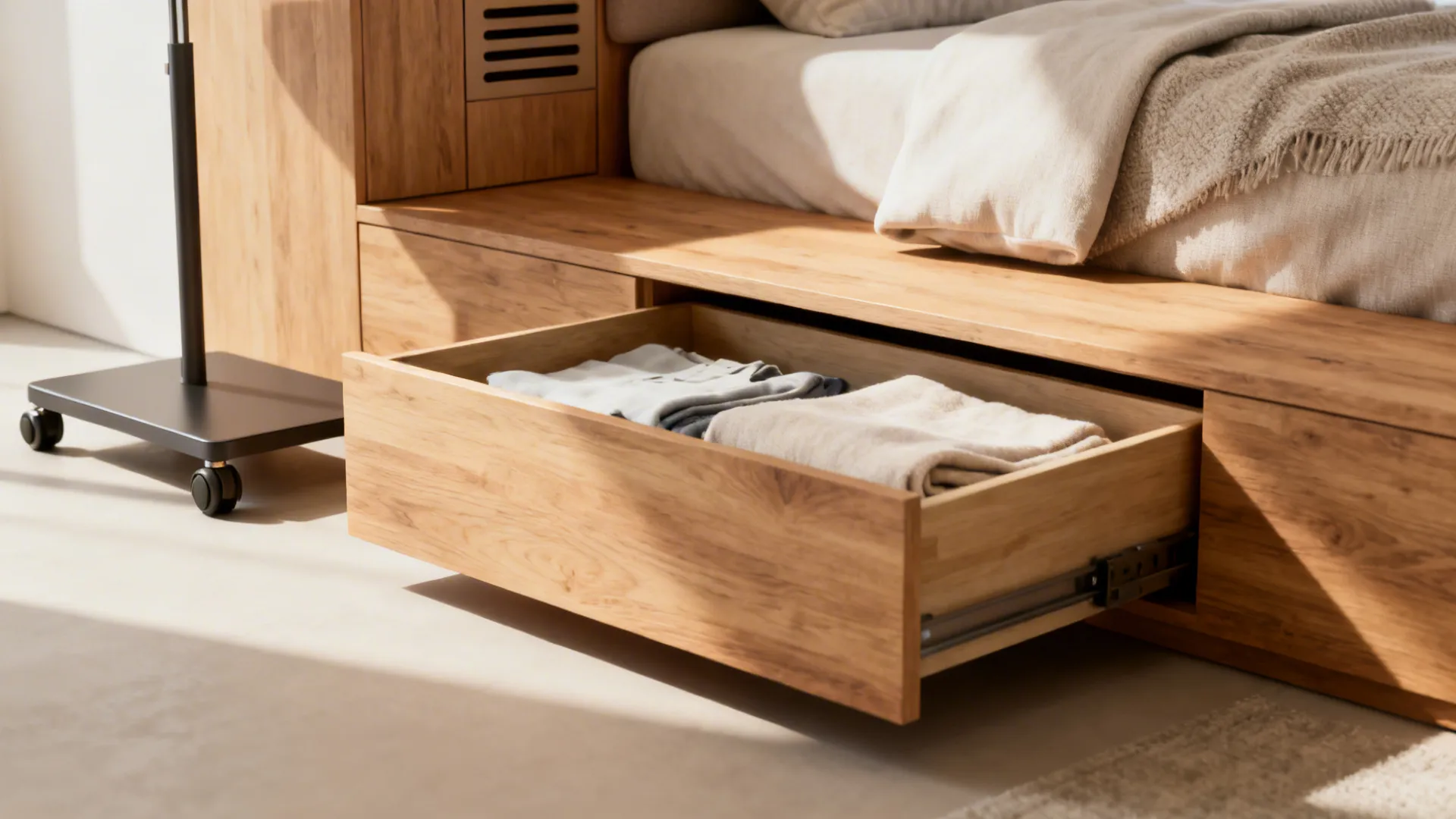 1. Built-in bed with storage