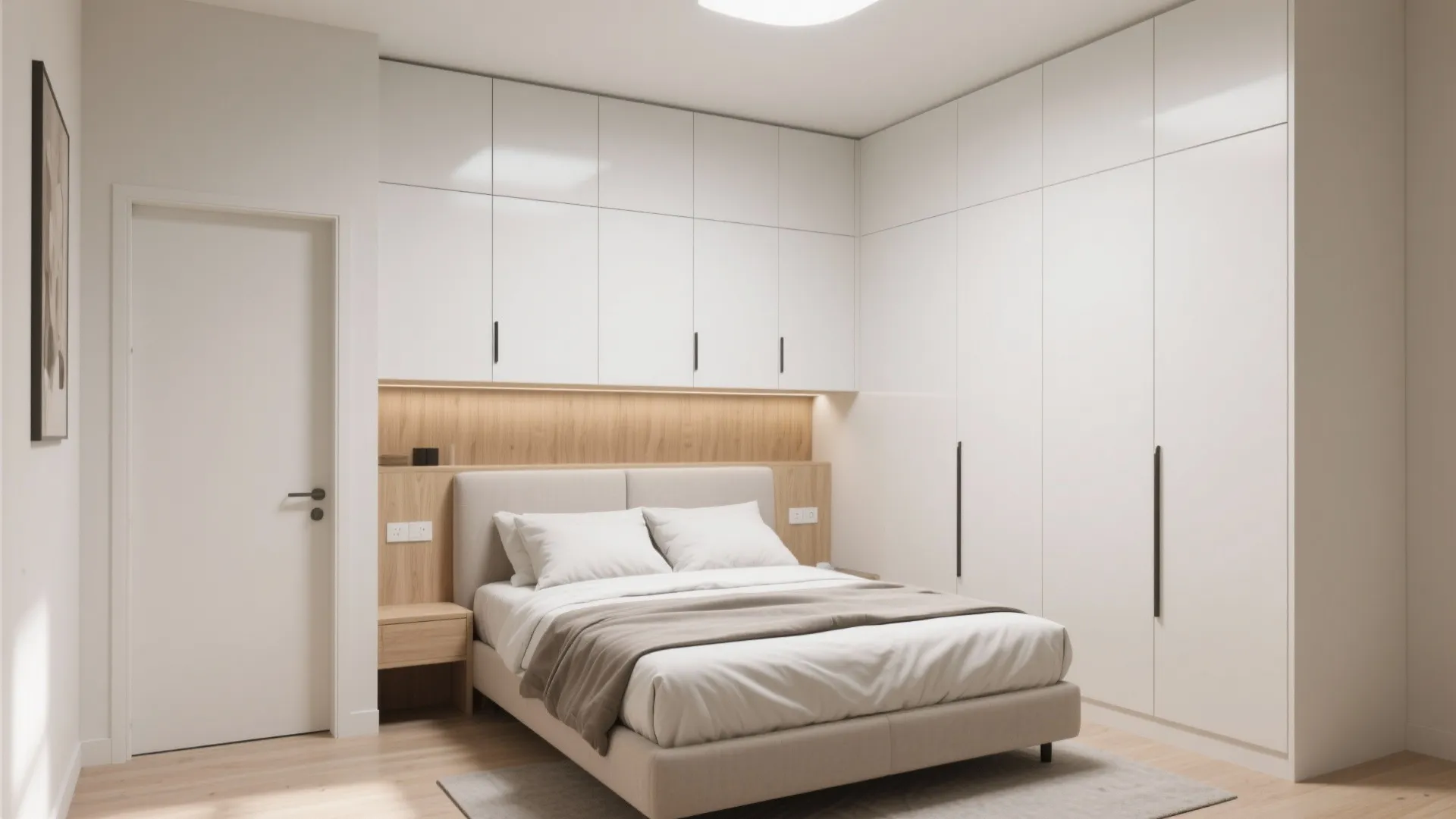 Built-in Almari Around the Bed