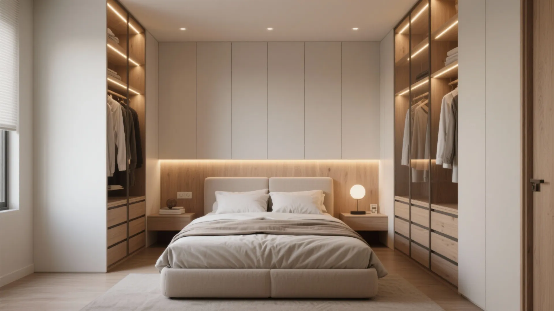 Built-in Wardrobes Around the Bed