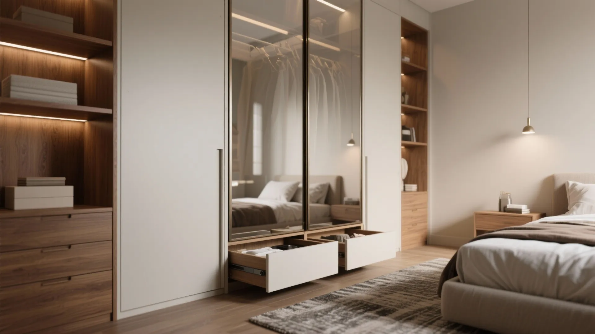 2. Prioritize built-in storage in bedrooms