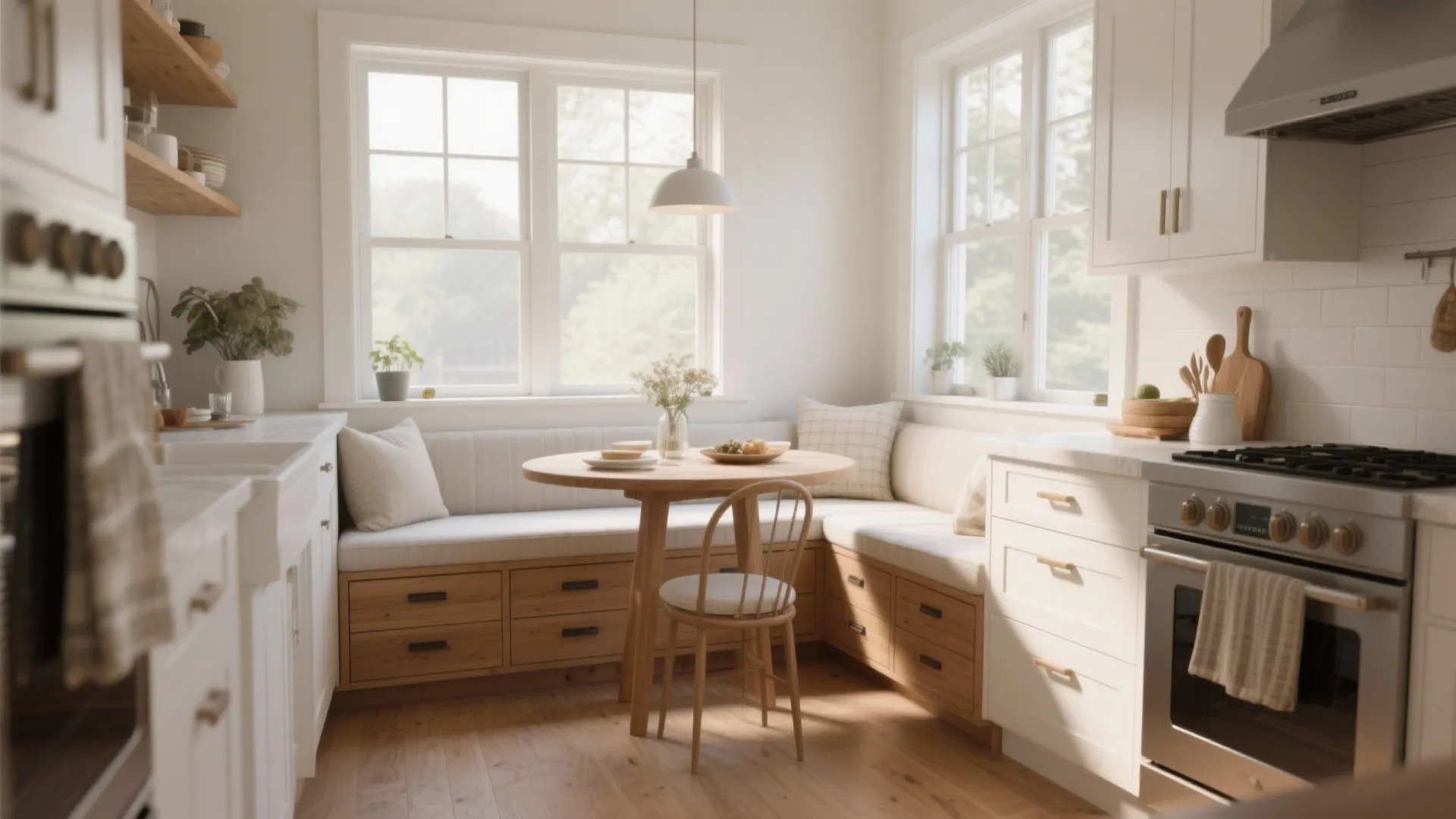 10. Built-In Bench with Storage