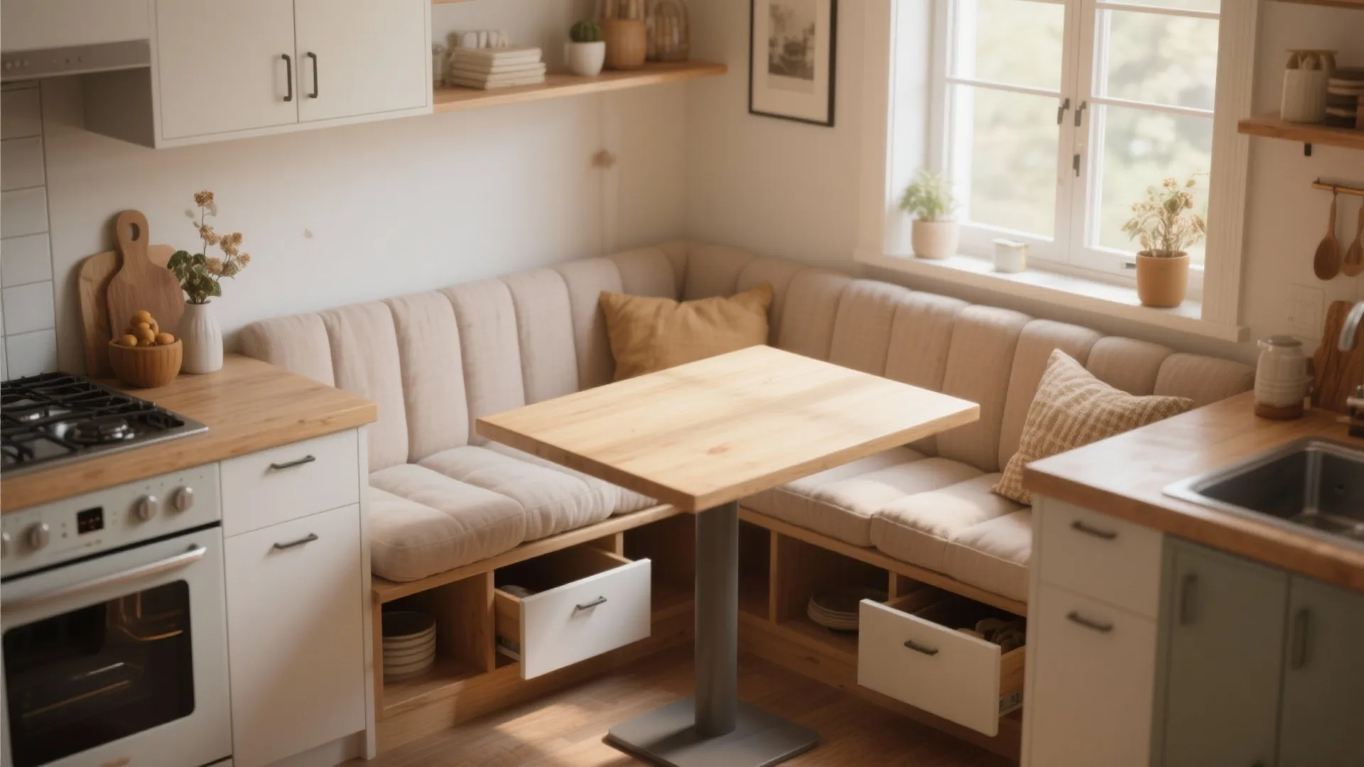 2. Built-In Bench Seating