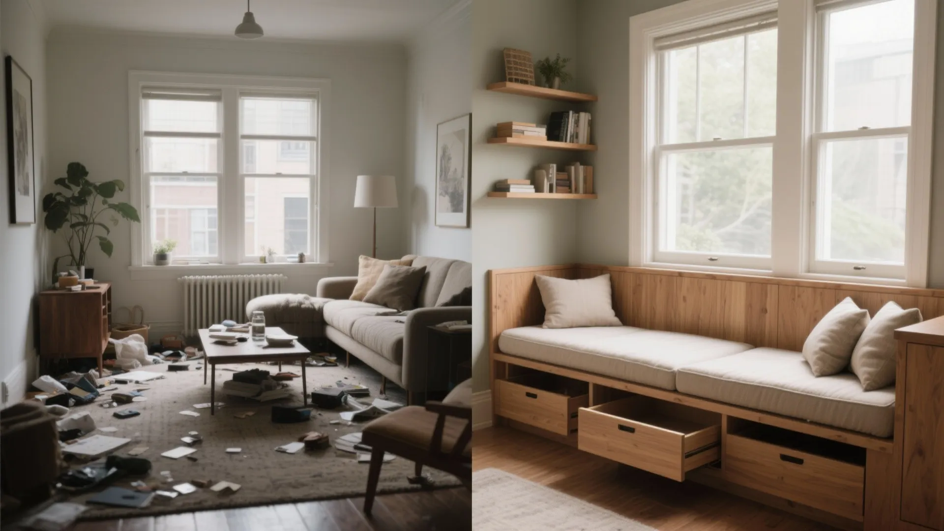 Built-in Bench Storage and Convertible Pieces