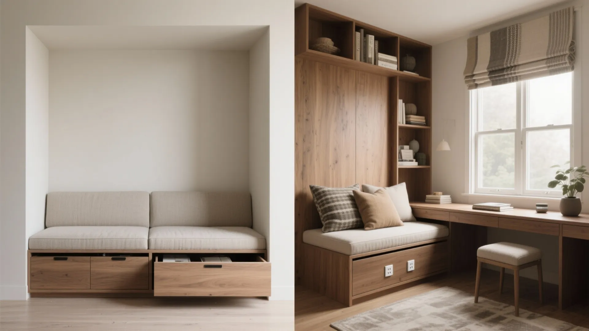 5. Built-in Benches and Convertible Window Seating