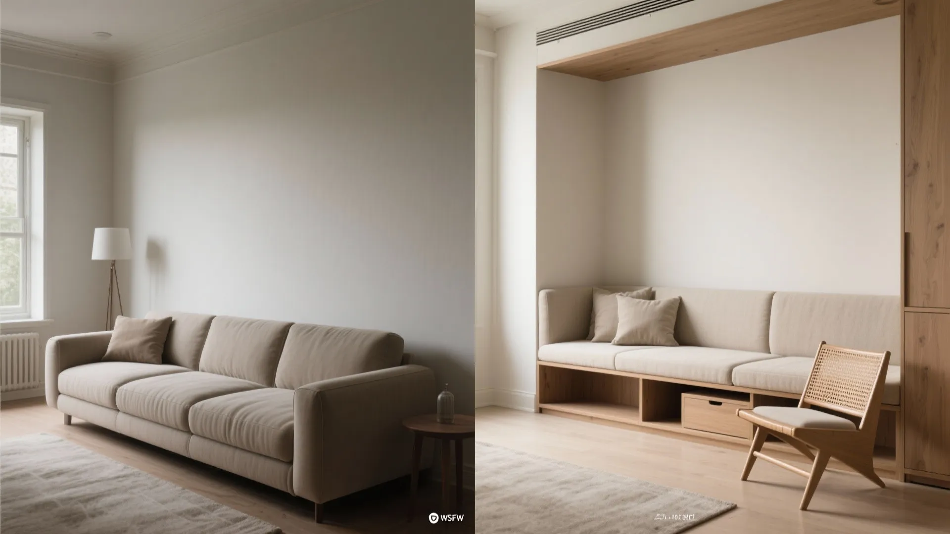 5. Built-in Bench Loveseat + Lightweight Chair