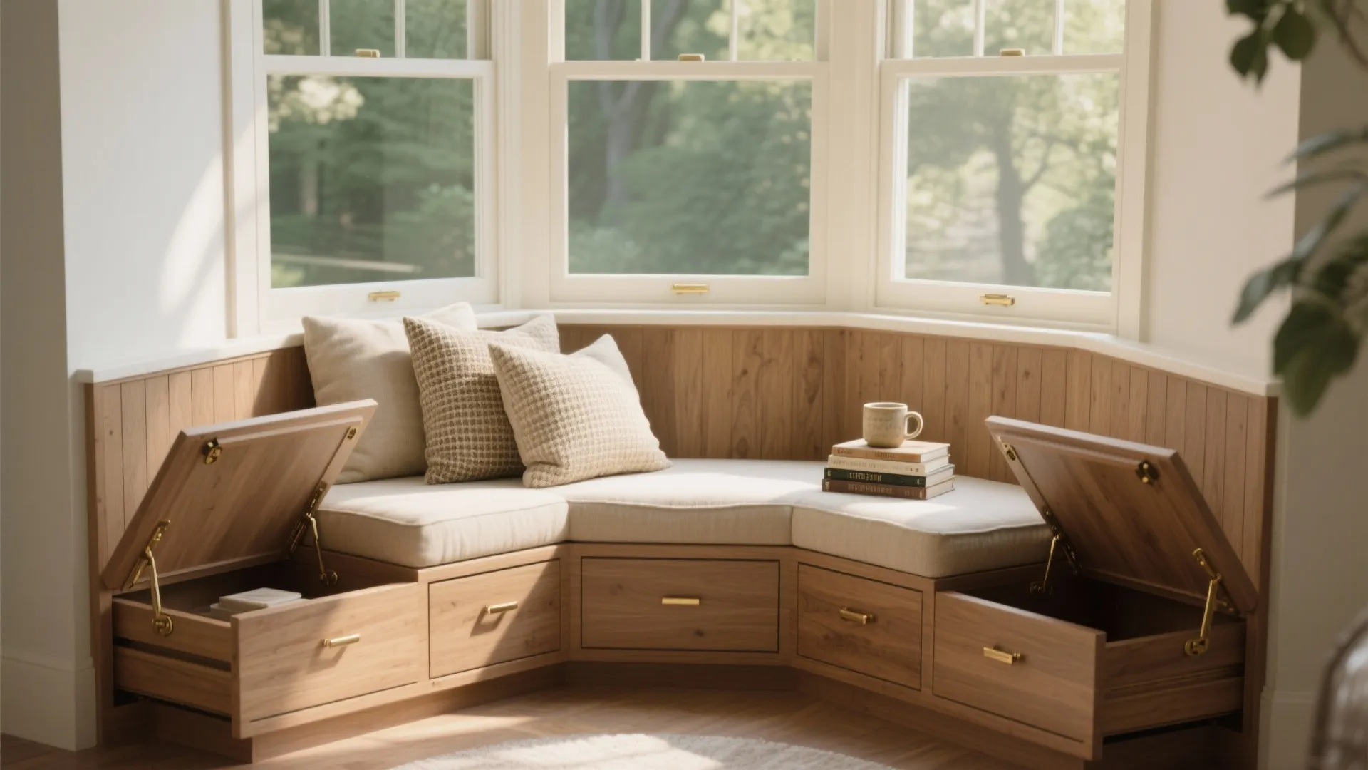 Idea 1: Built-in bench with hidden storage