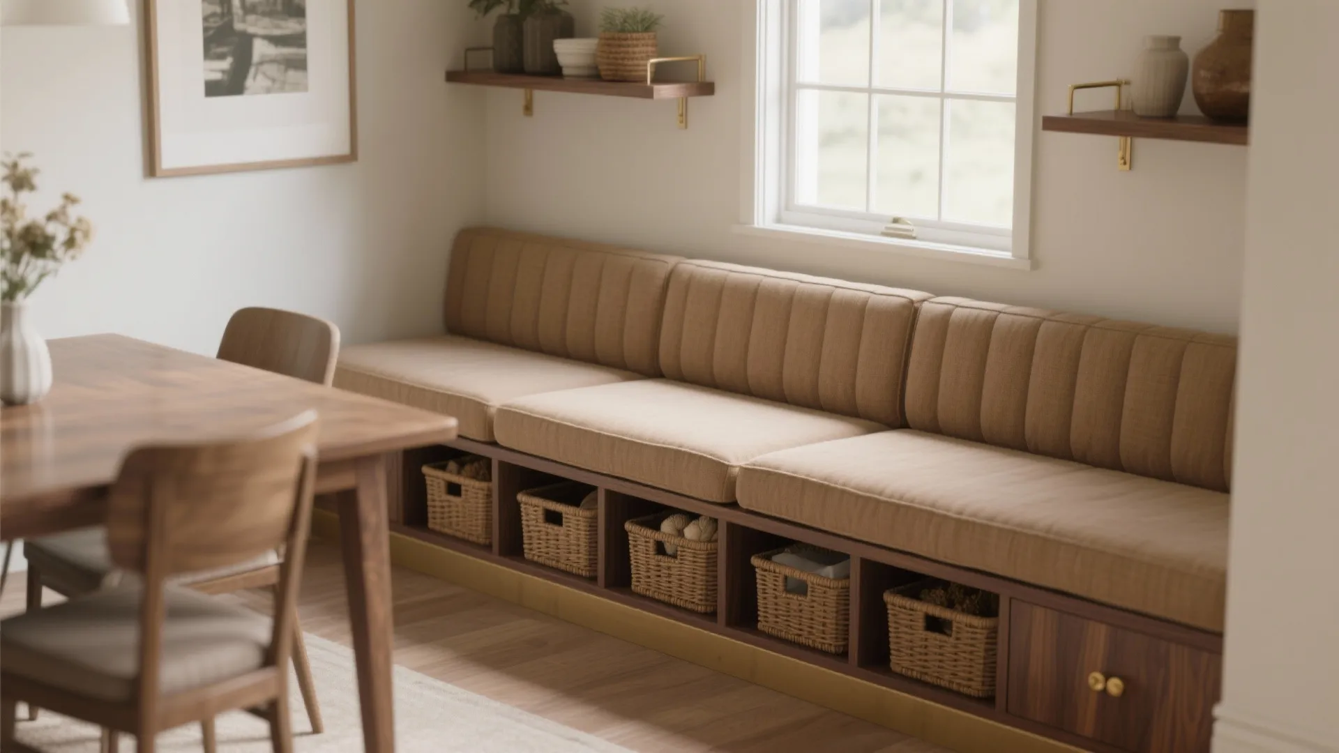1. Built-in bench with hidden storage