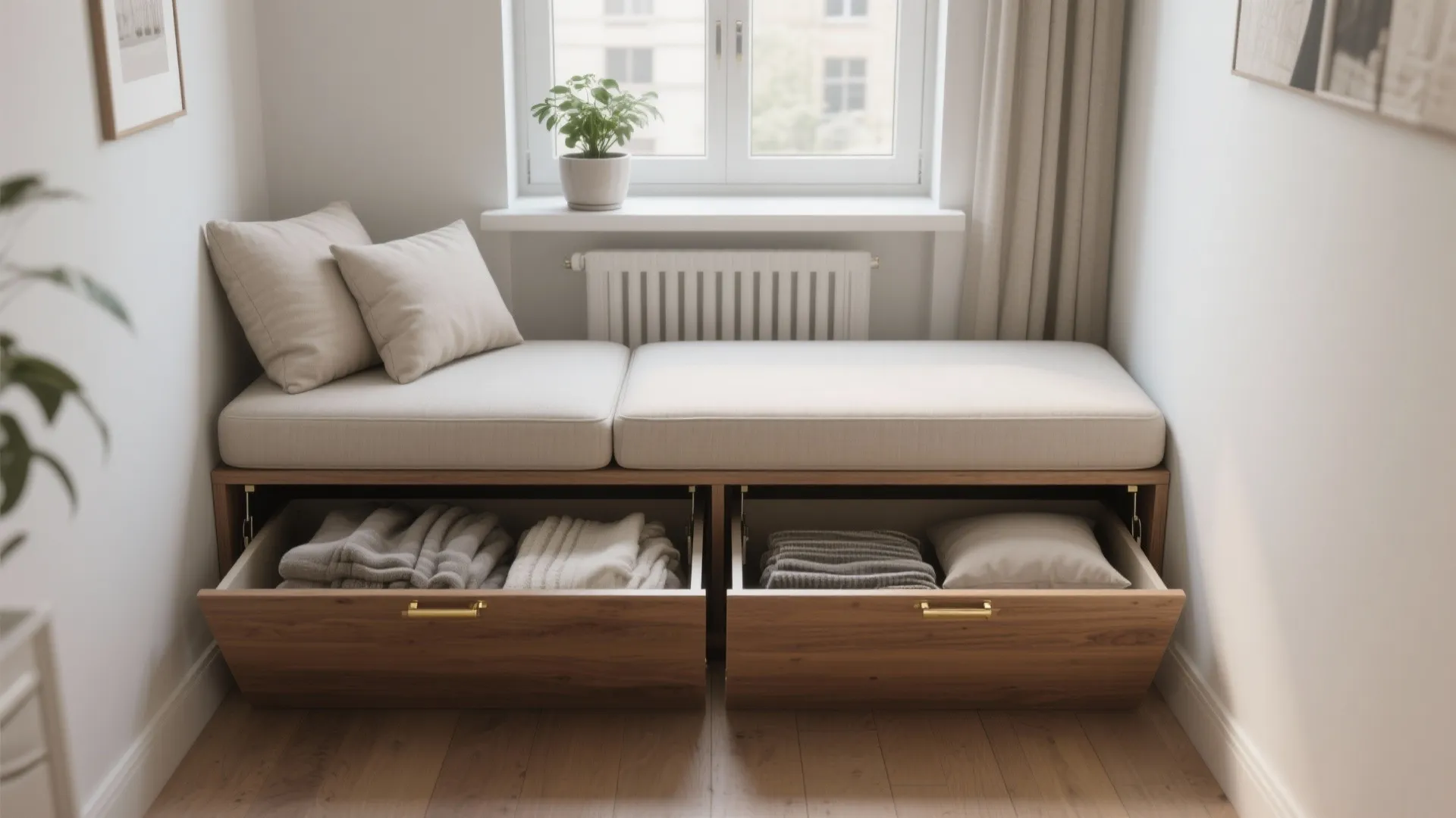 Idea 1: Built-in bench with hidden storage