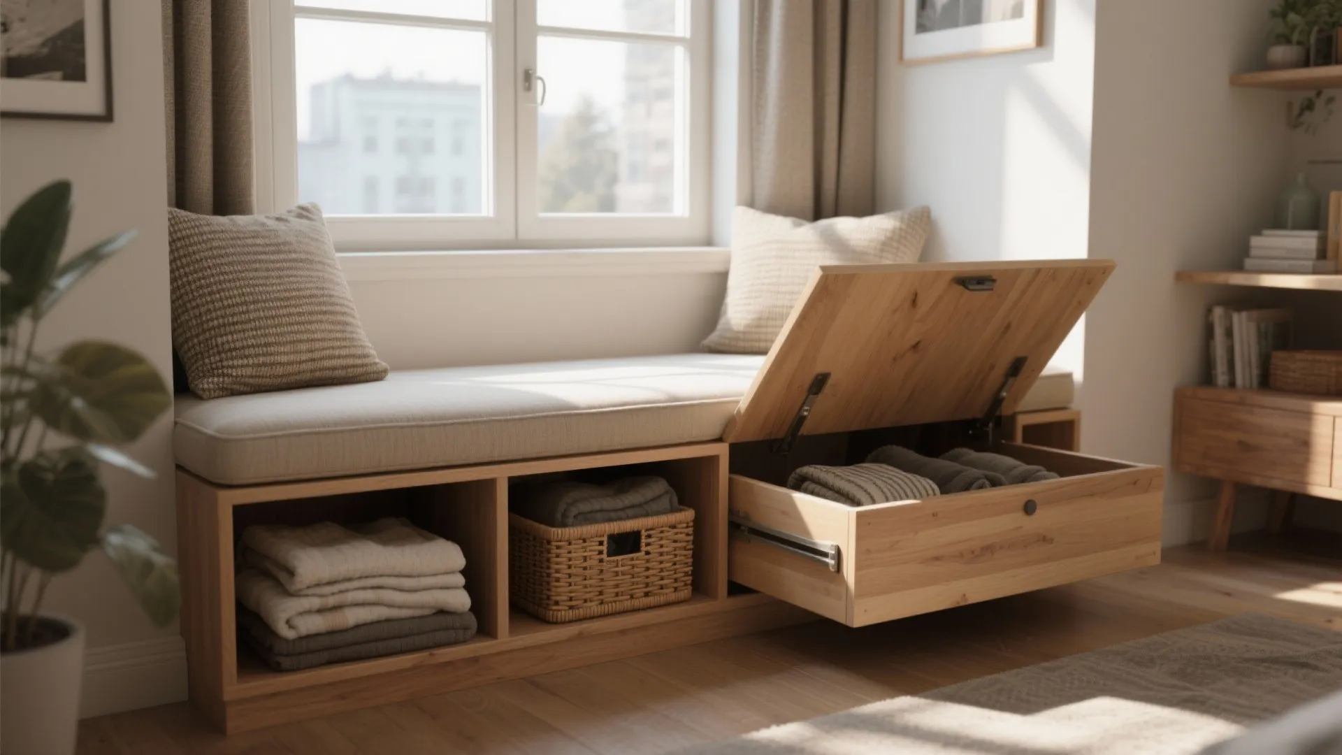 2. Built-in seating with hidden storage