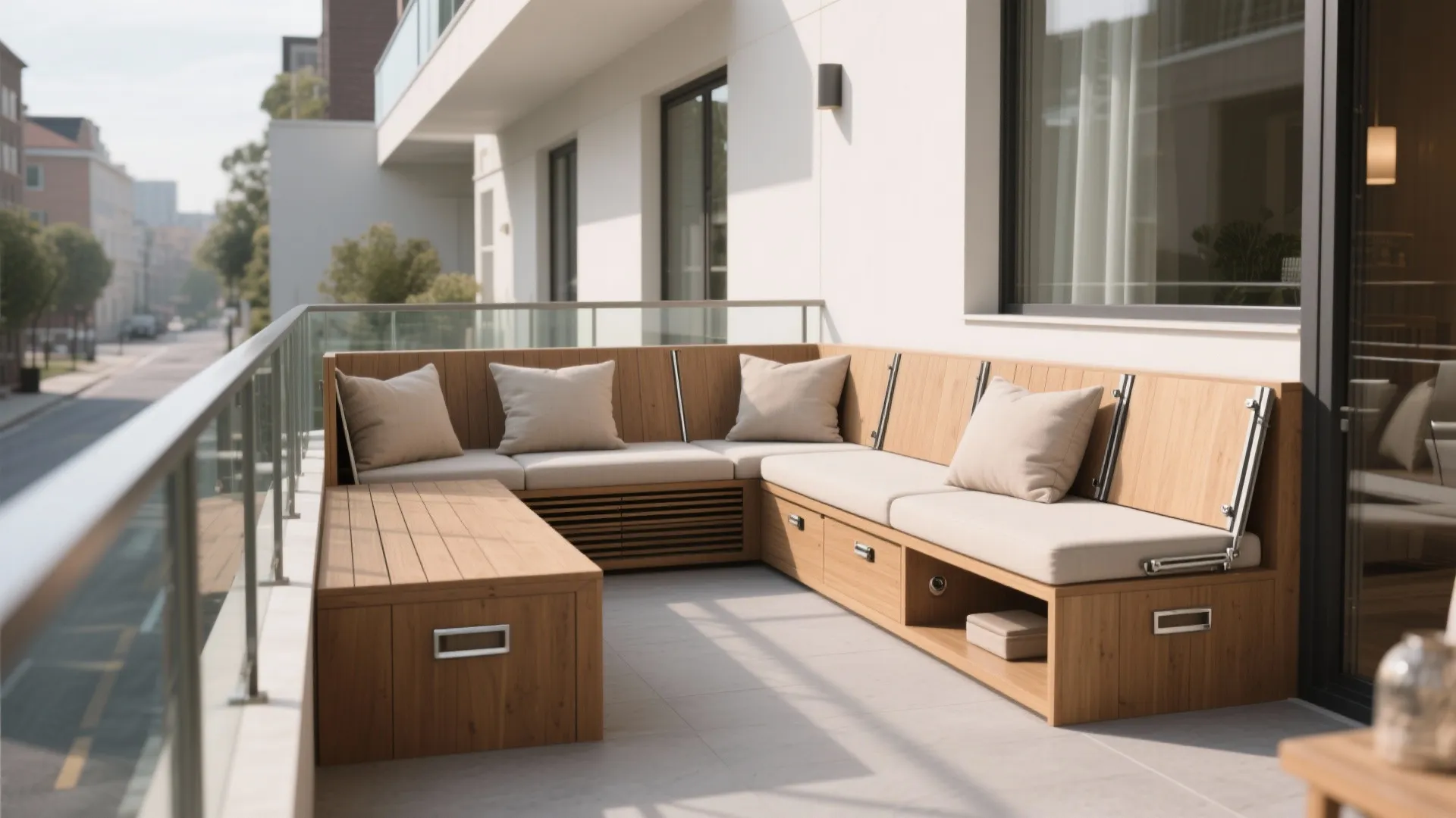 Built-in seating with hidden storage