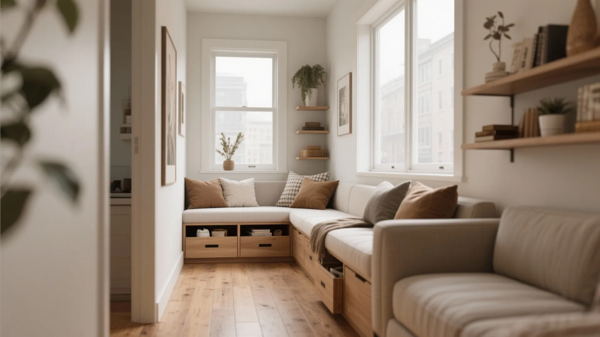 2. Built-in seating with hidden storage