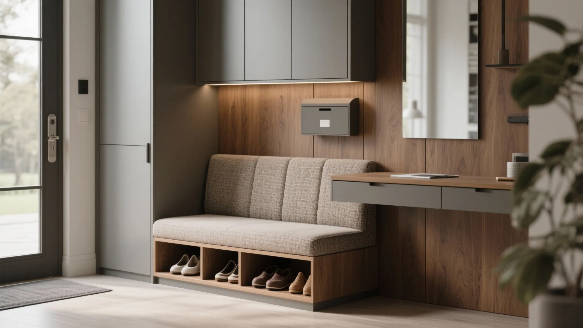 2. Built-in storage that doubles as furniture