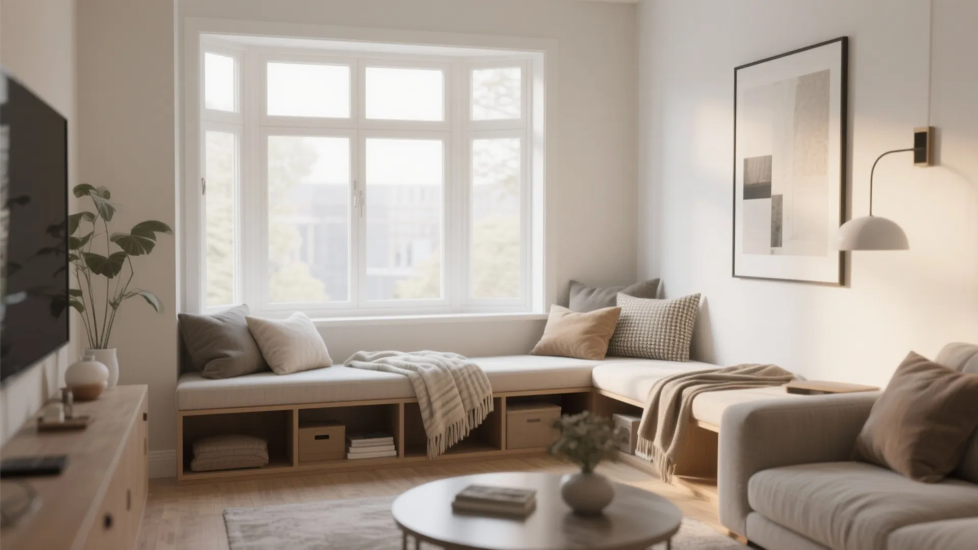 9. Built-in Bench with Storage