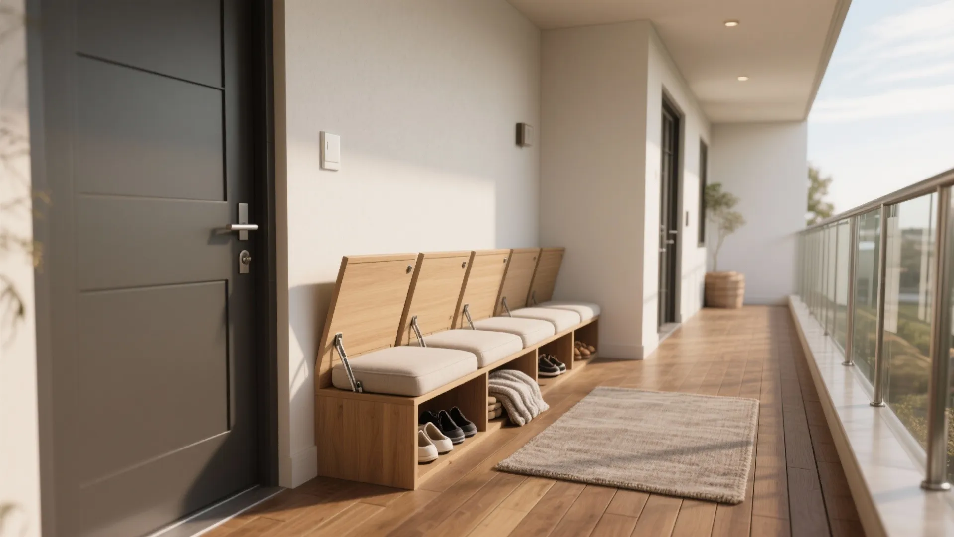 2) Built-in Seating with Hidden Storage