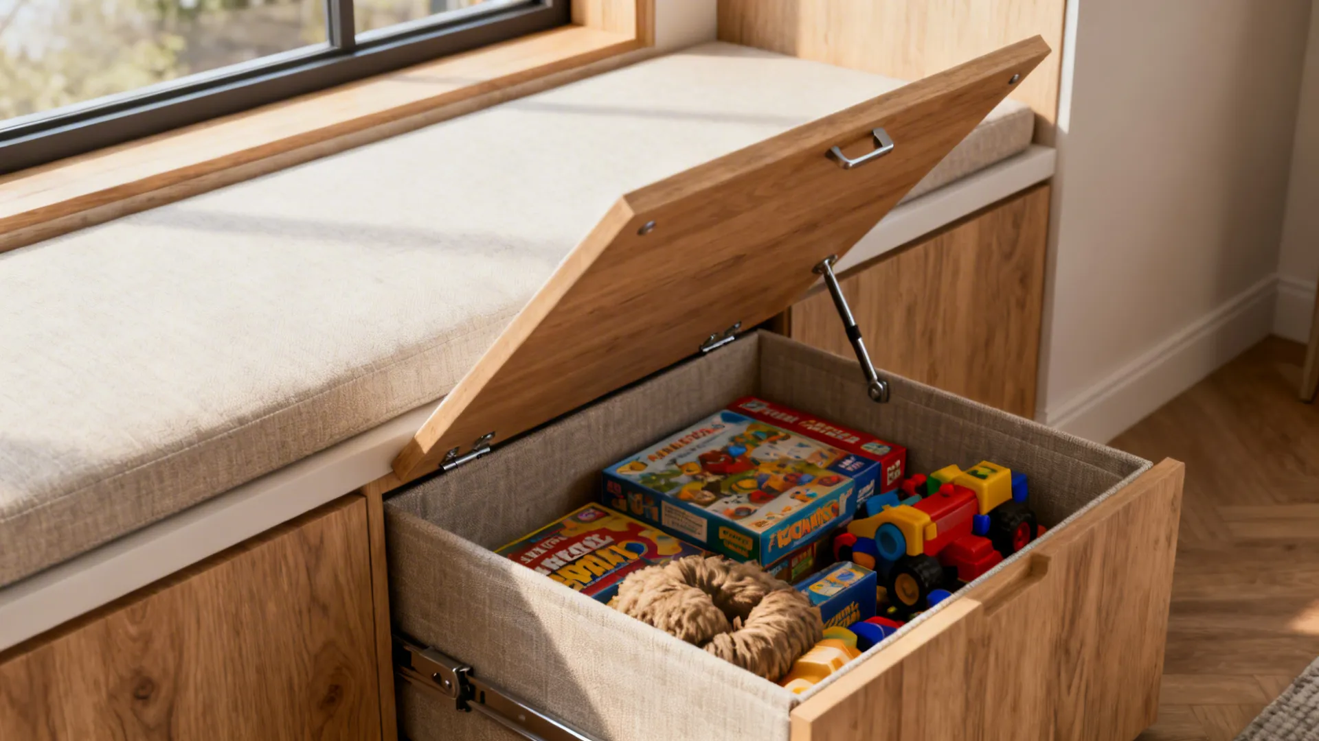 1. Built-in benches with hidden storage
