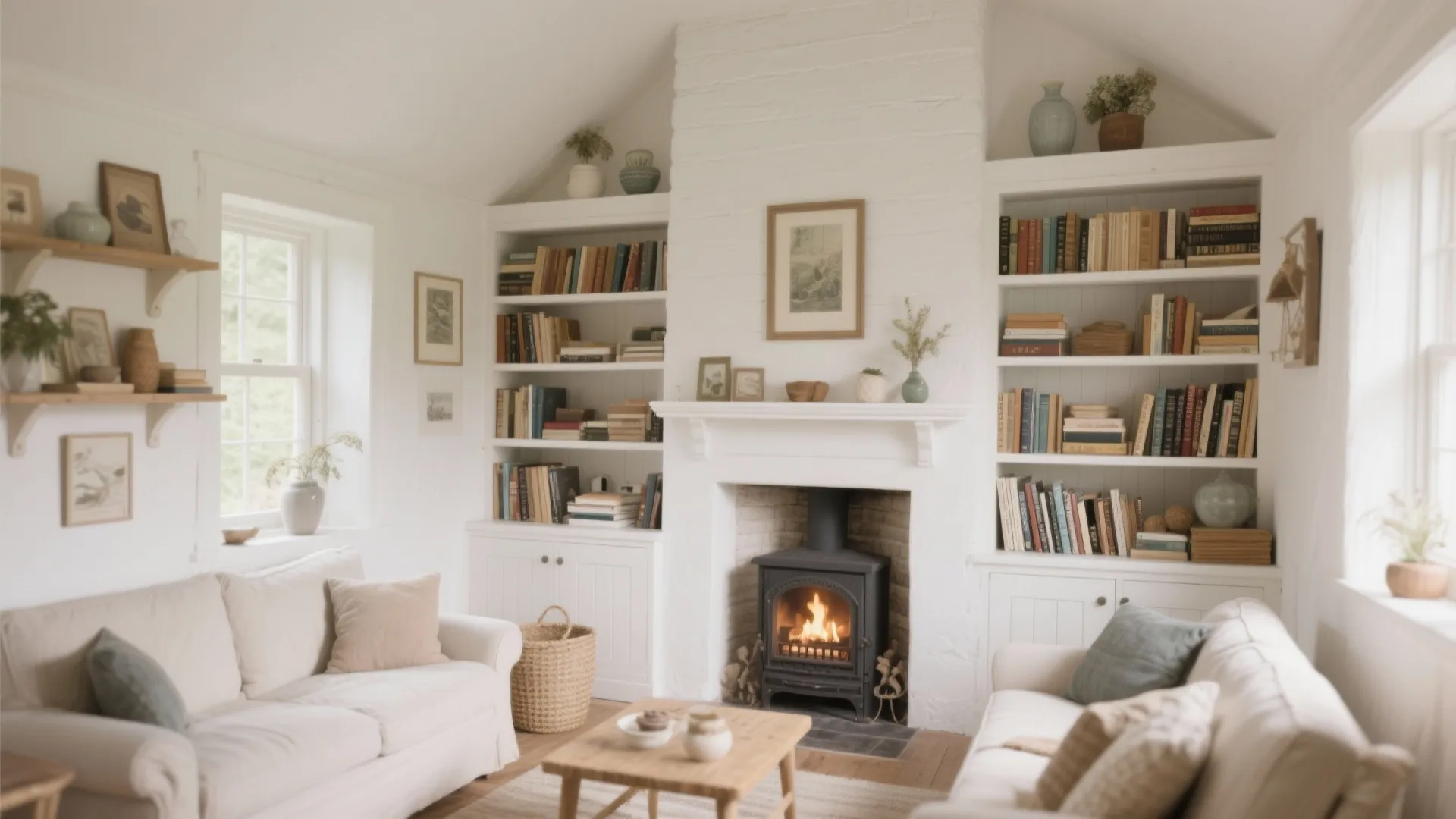 2. Built-in Bookshelves as Focal Points