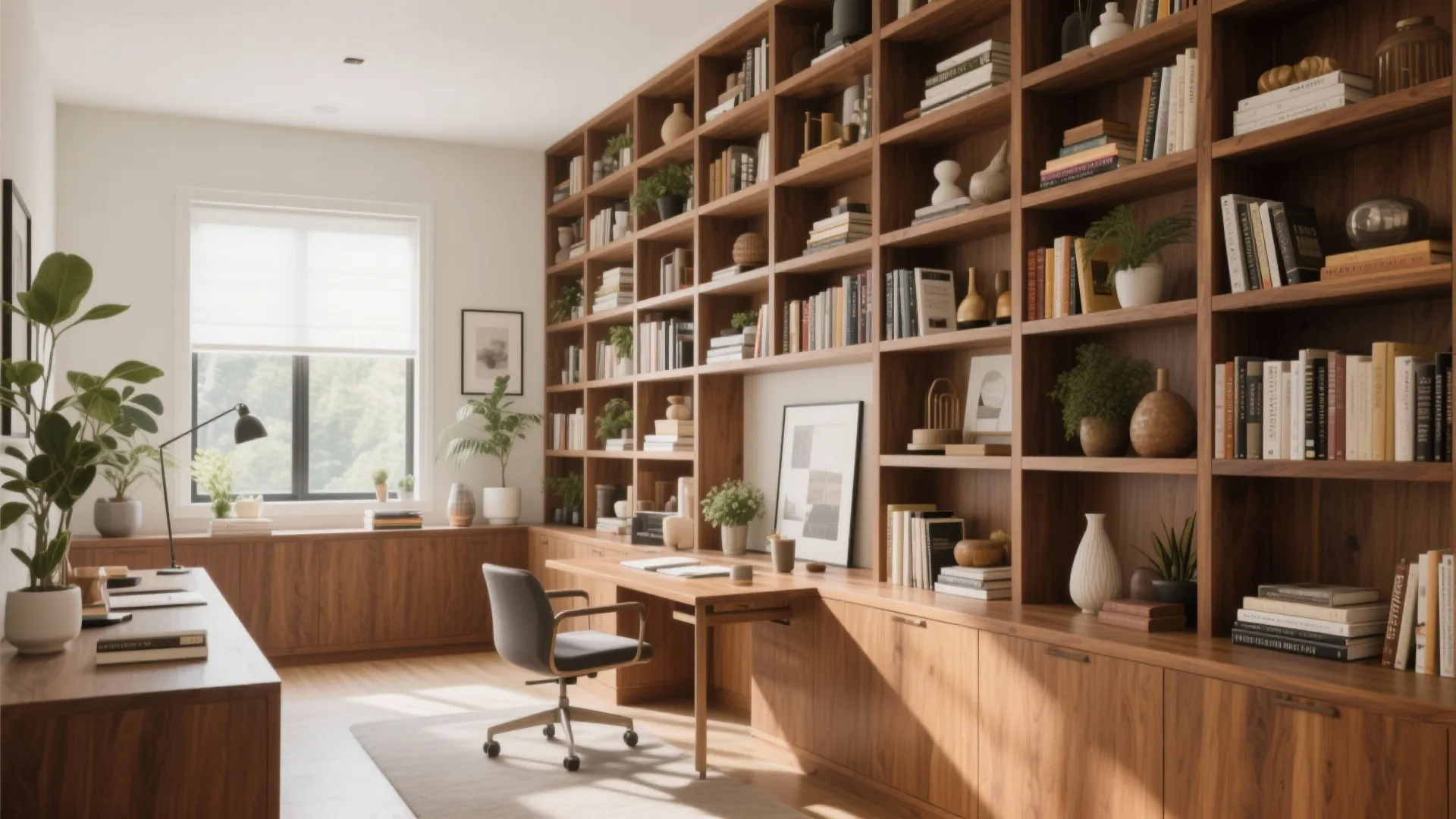 7. Built-In Bookshelf Wall