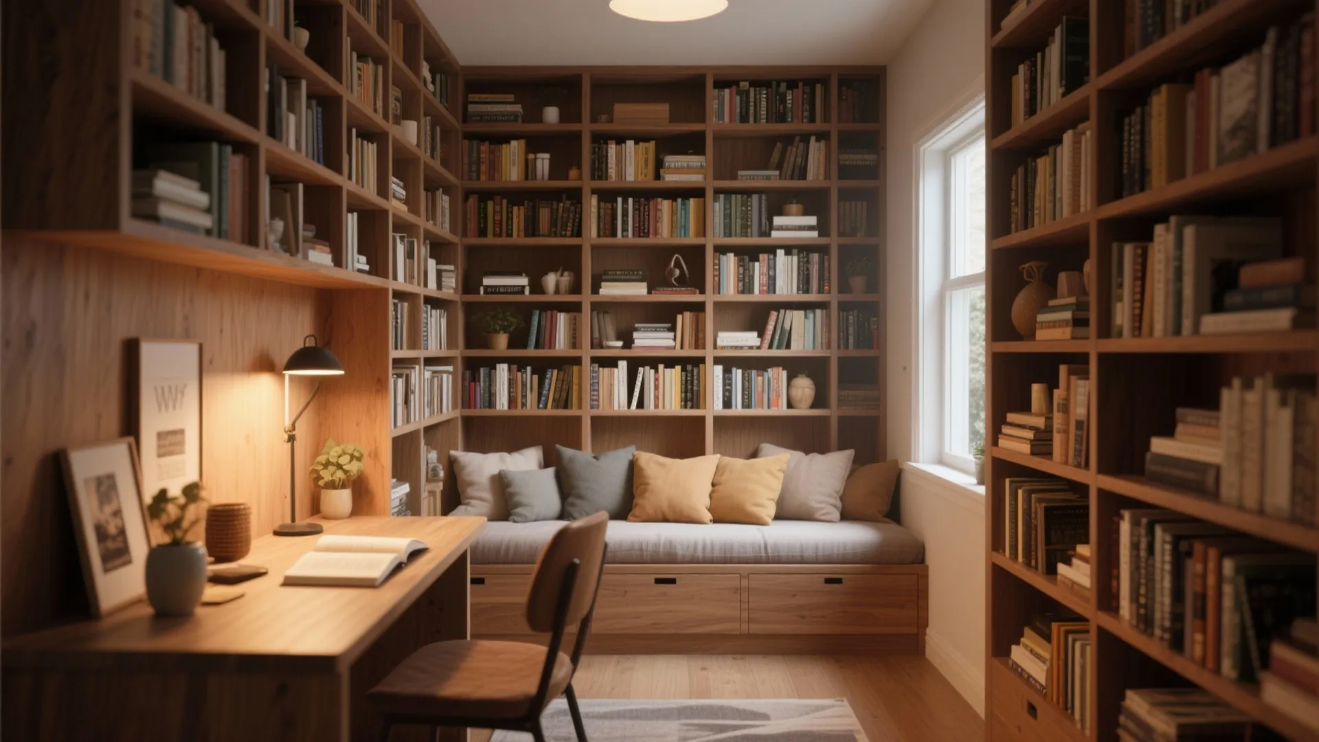 Built-In Bookshelves
