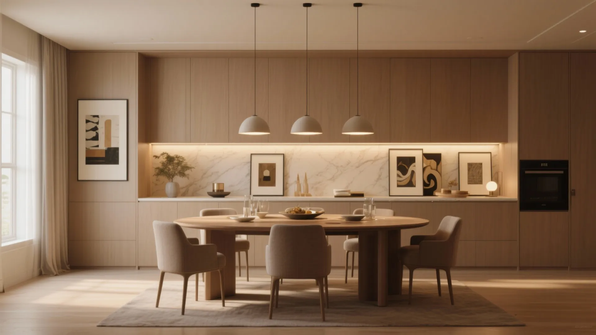 4. Built-in Storage Buffet