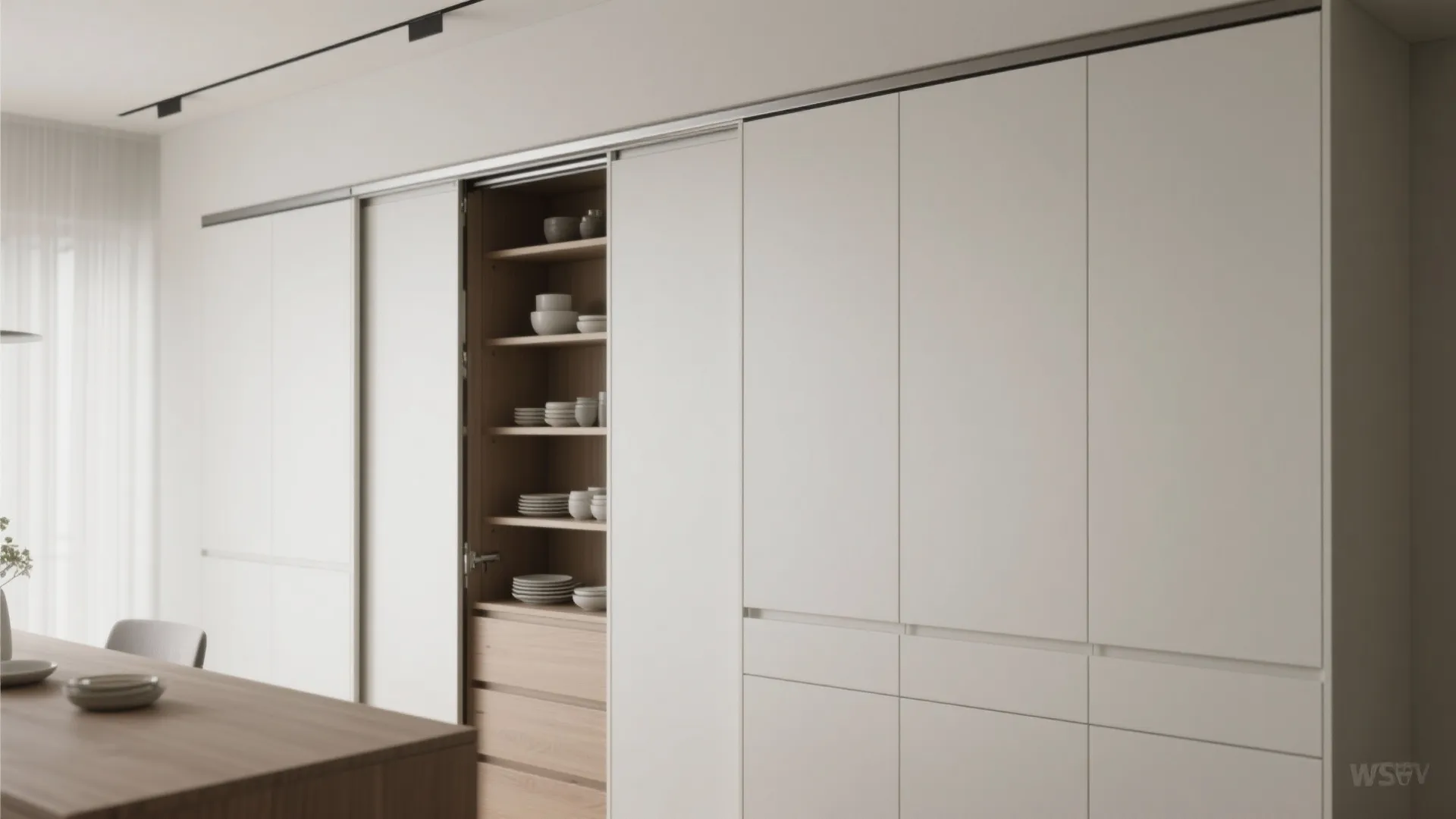 Built-in Buffet with Sliding Doors