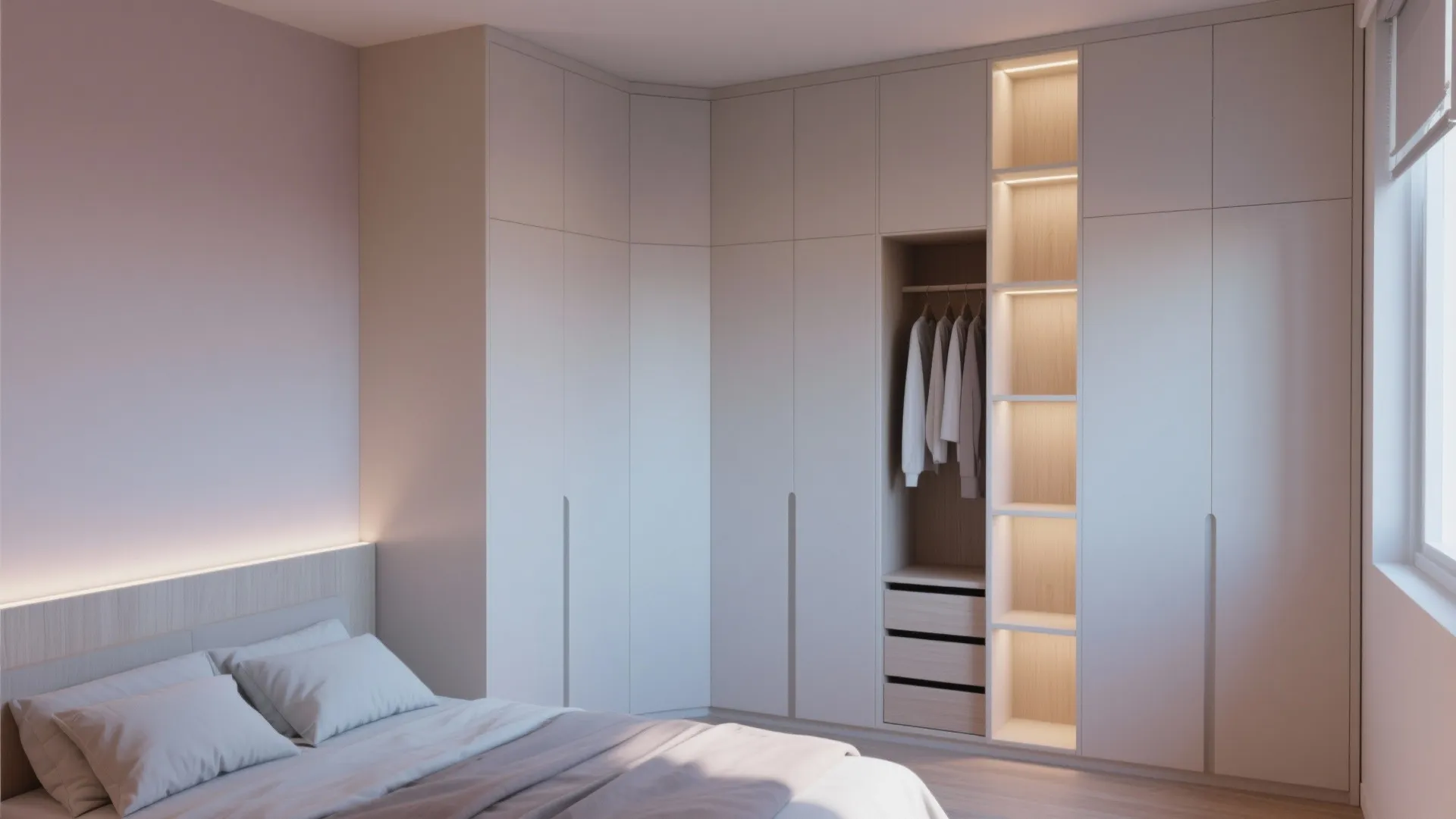 Built-in Corner Almari