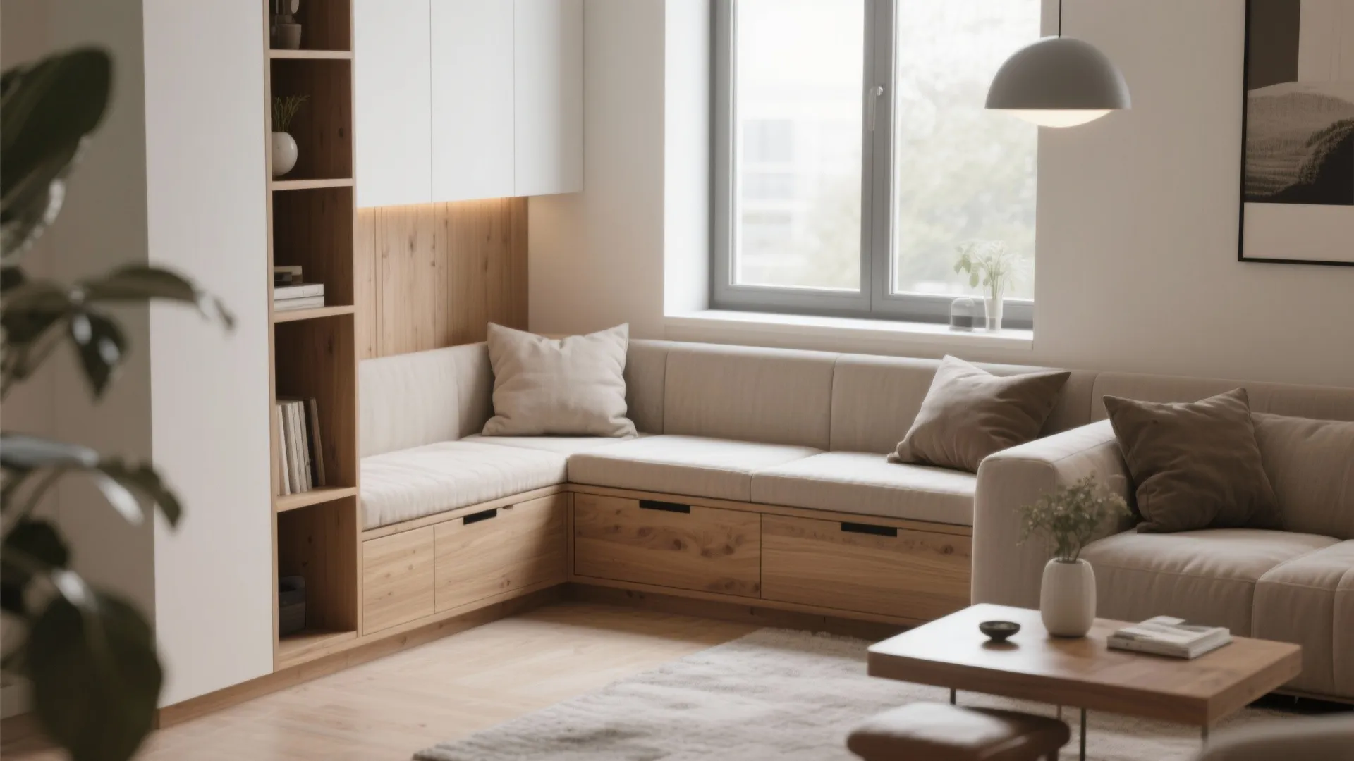 4. Built-in Corner Bench