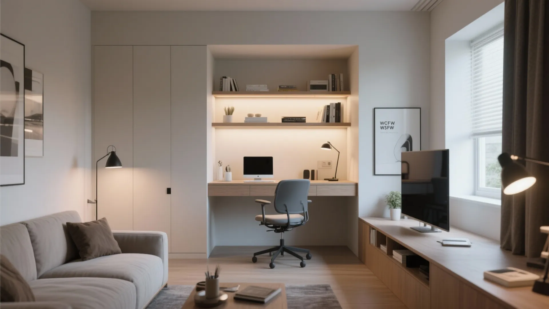10. Built-In Desk Alcove